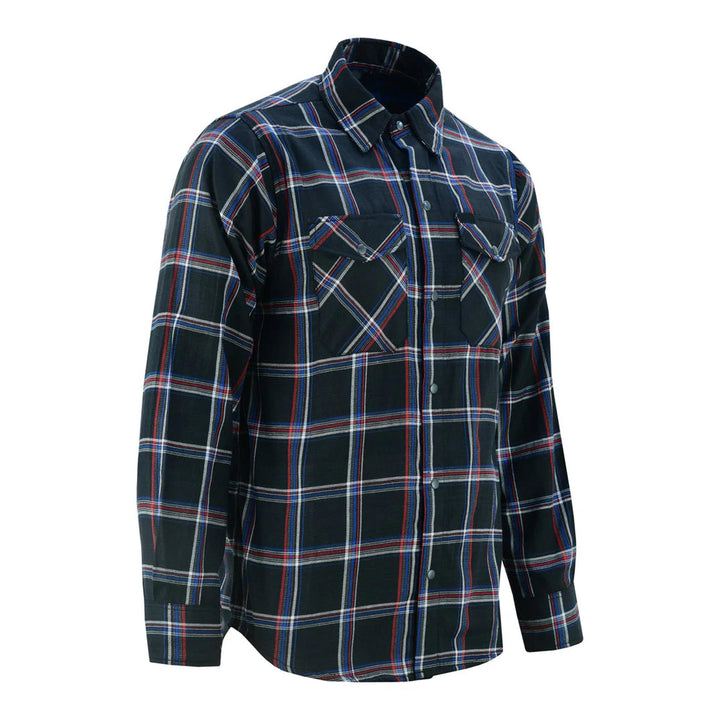 Flannel Shirt - Black, Red and Blue LVAD Gear Flannel