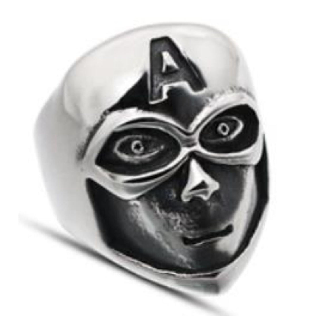 R133 Stainless Steel Hero Skull Biker Ring