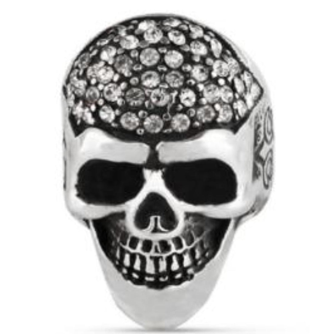 R155 Stainless Steel Diamond Head Biker Ring