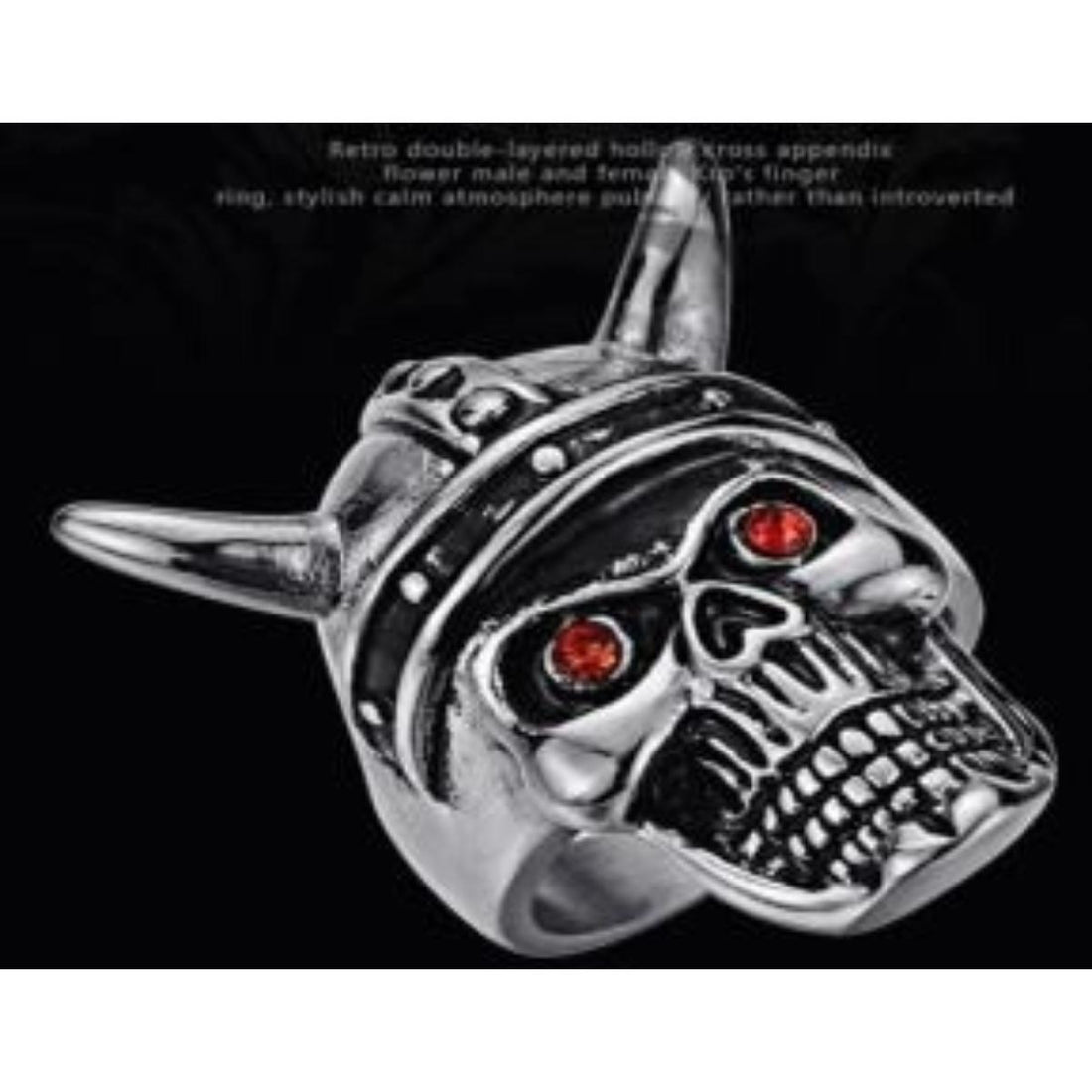 R168 Stainless Steel King Rider Biker Ring