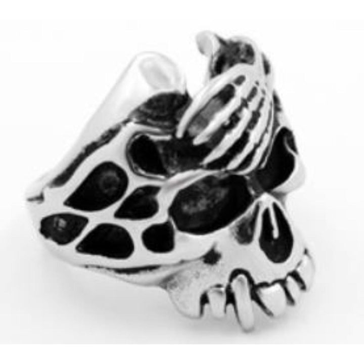 R178 Stainless Steel Acid Head Biker Ring