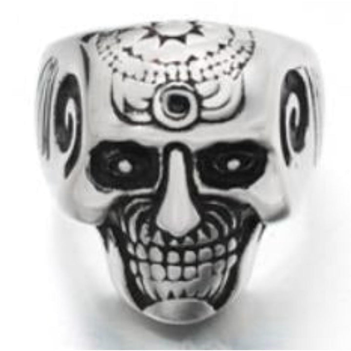 R194 Stainless Steel Brain Saw Biker Ring