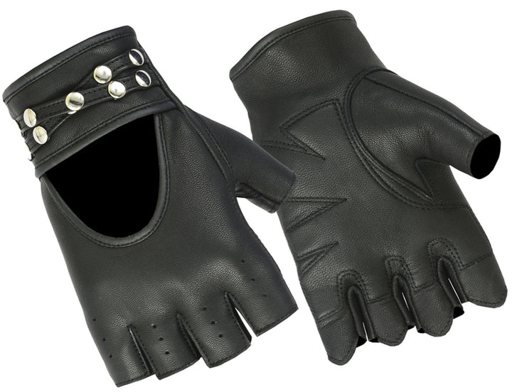 RC85 Women's Fingerless Glove with Rivets Detailing