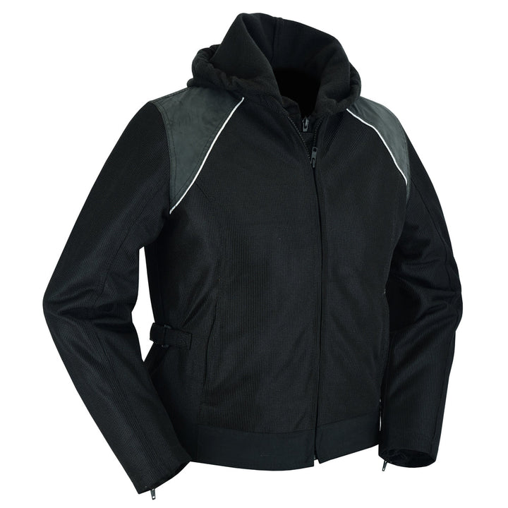 RC867 Women's Mesh 3-in-1 Riding Jacket (Black/Black Tone Reflective)