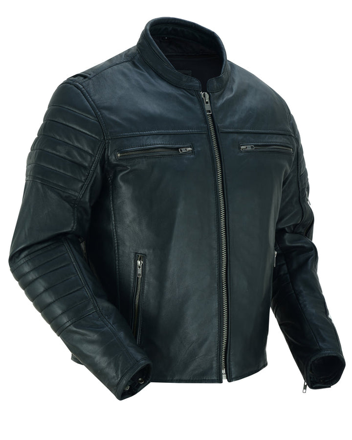 RC757 Men's Lightweight Drum Dyed Naked Lambskin Crossover Scooter Ja