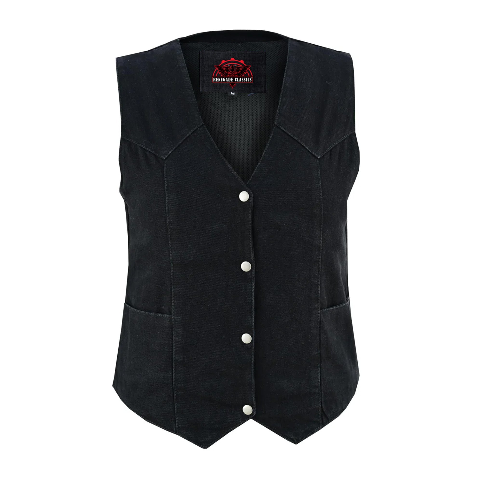 RM951 Women's Denim Classic Plain Sides Vest