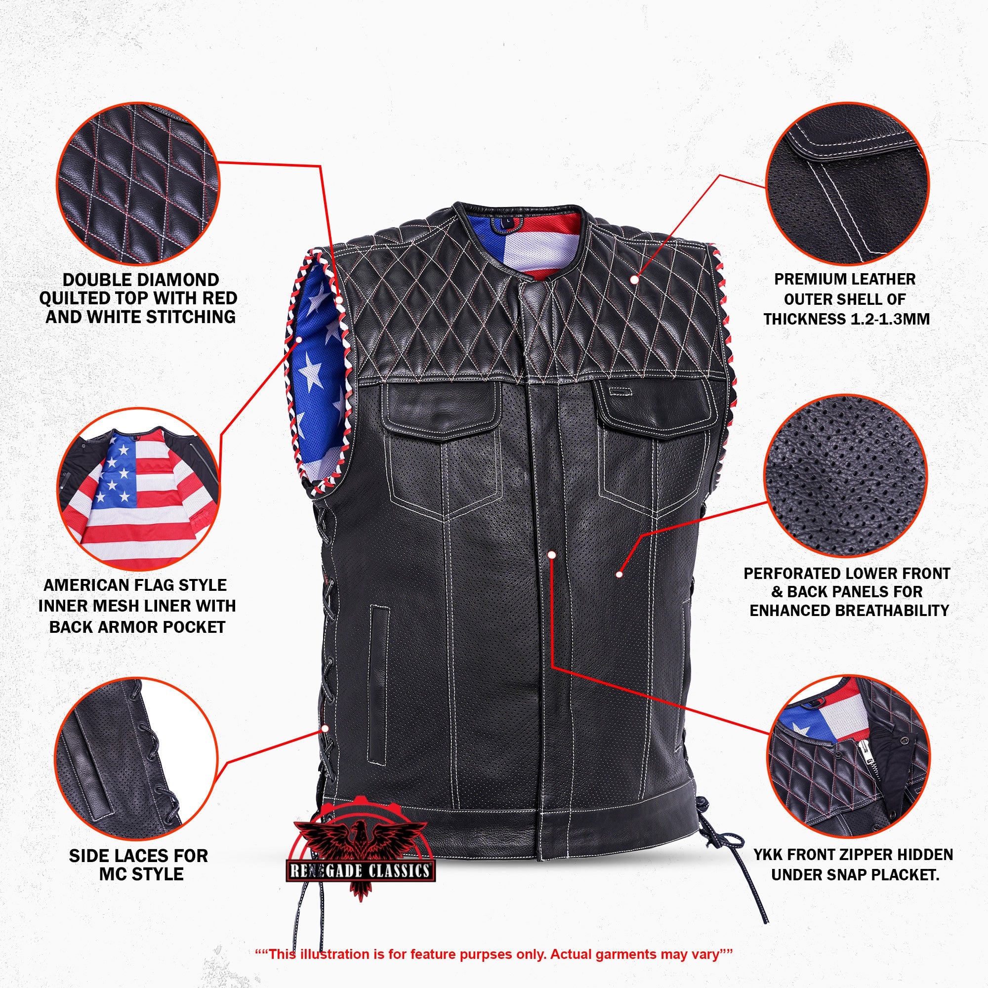 Star Shield - Men's Leather Vest