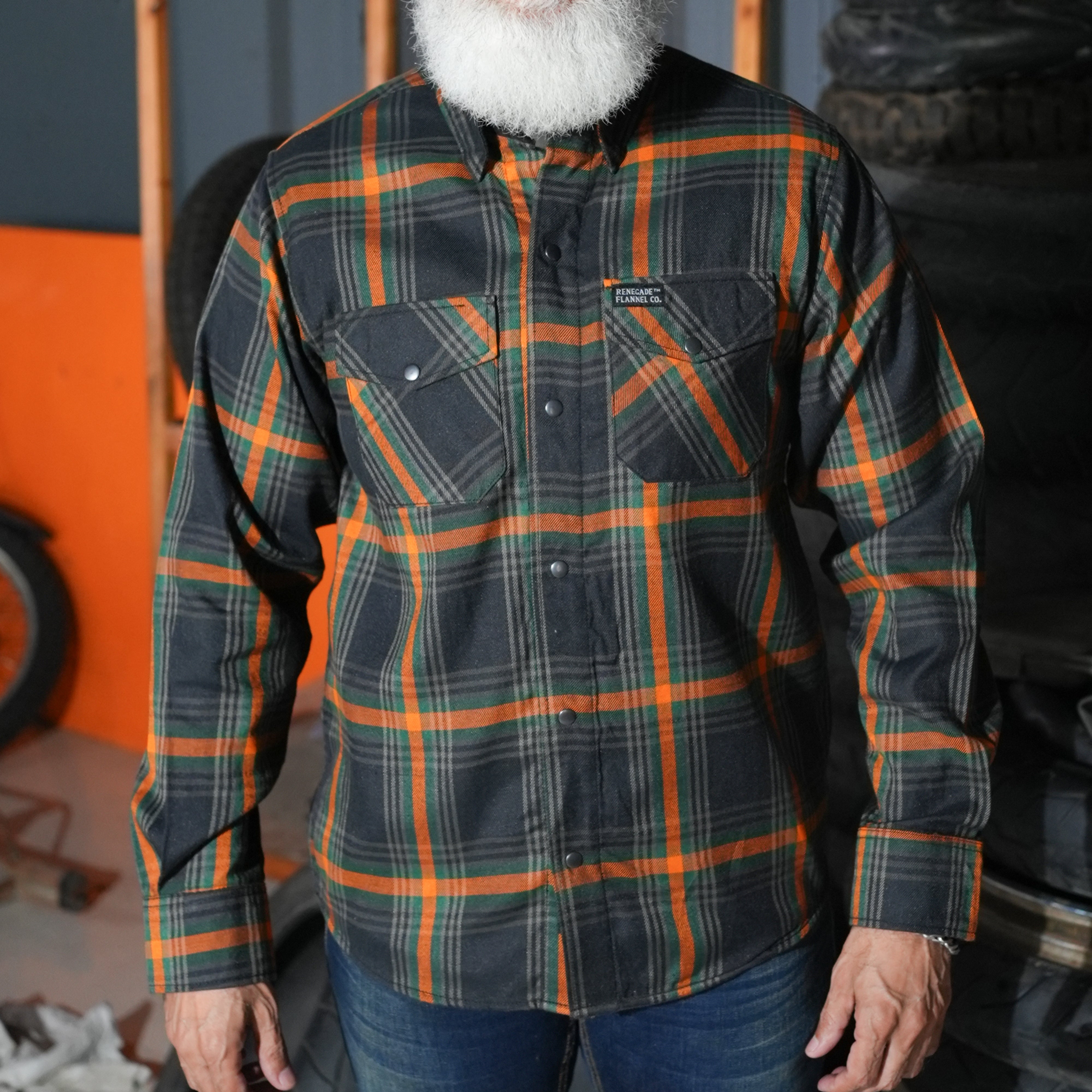 Journey Blue Men’s Blue and Green Flannel Shirt