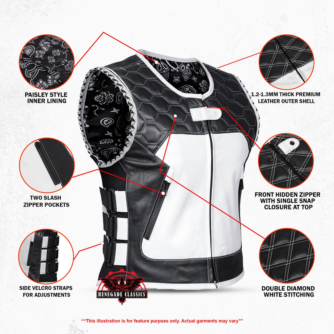 Shadow Pearl – Women’s Leather Vest