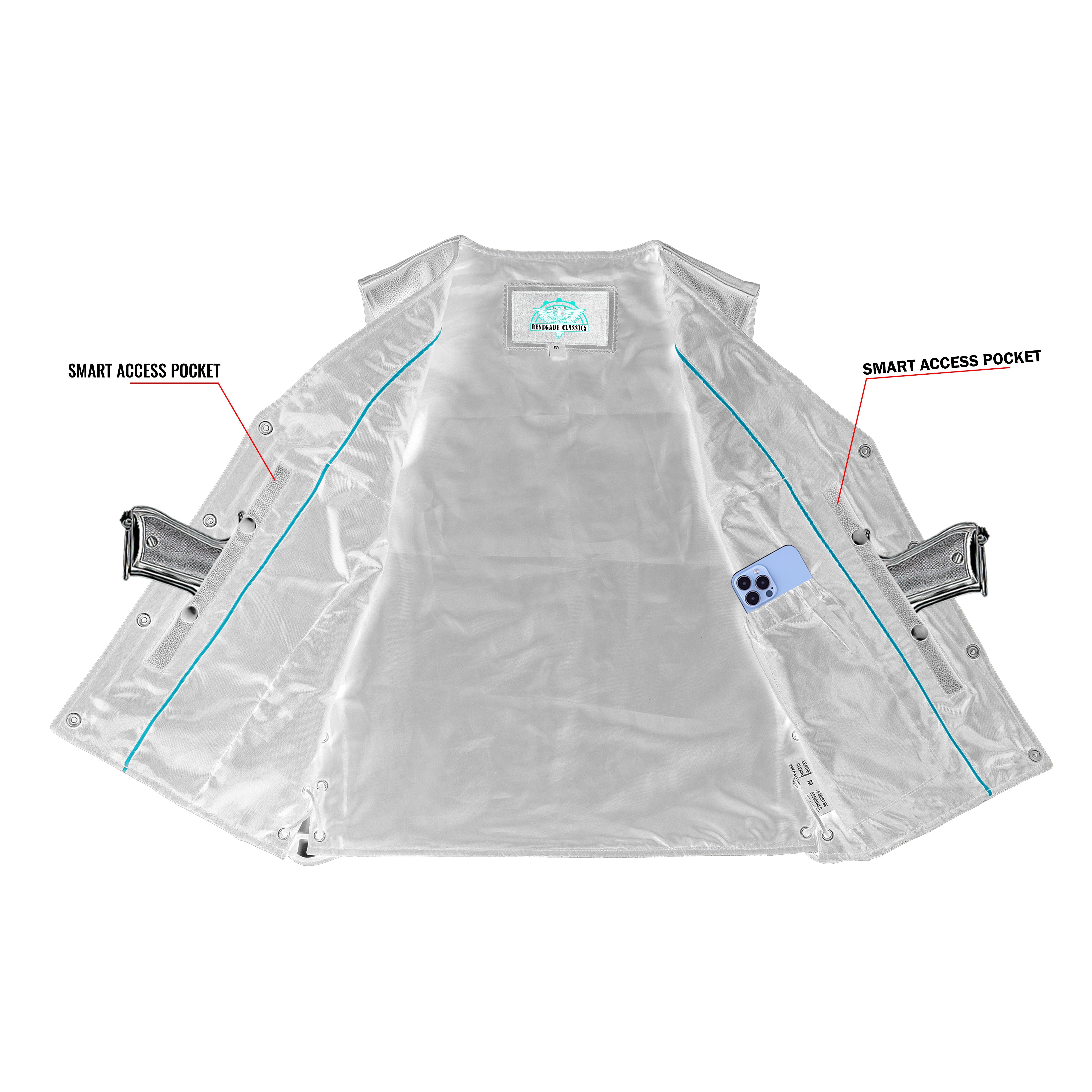 RC205V Women's Gray Single Back Panel Concealed Carry Vest