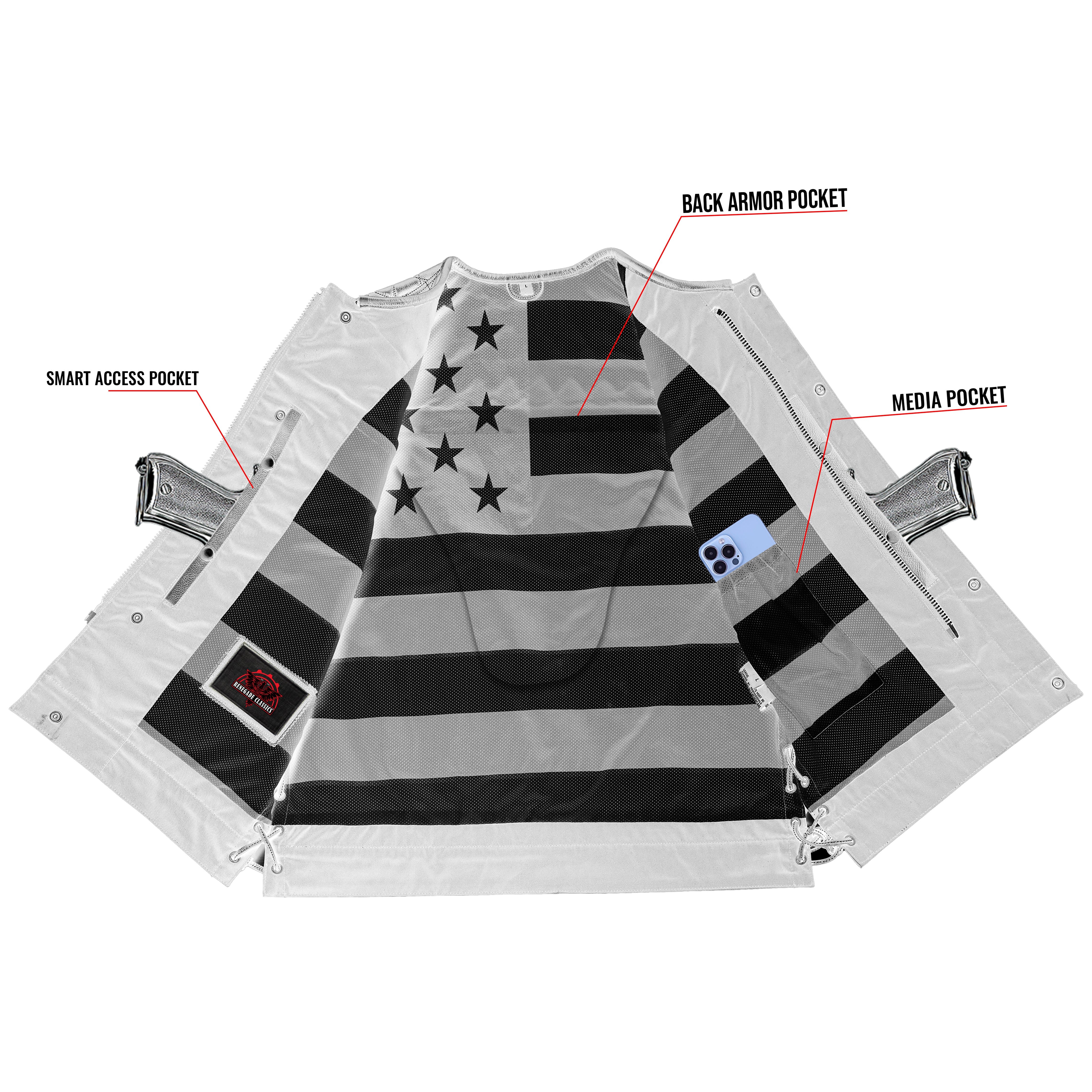 Star Shield - Men's Leather Vest