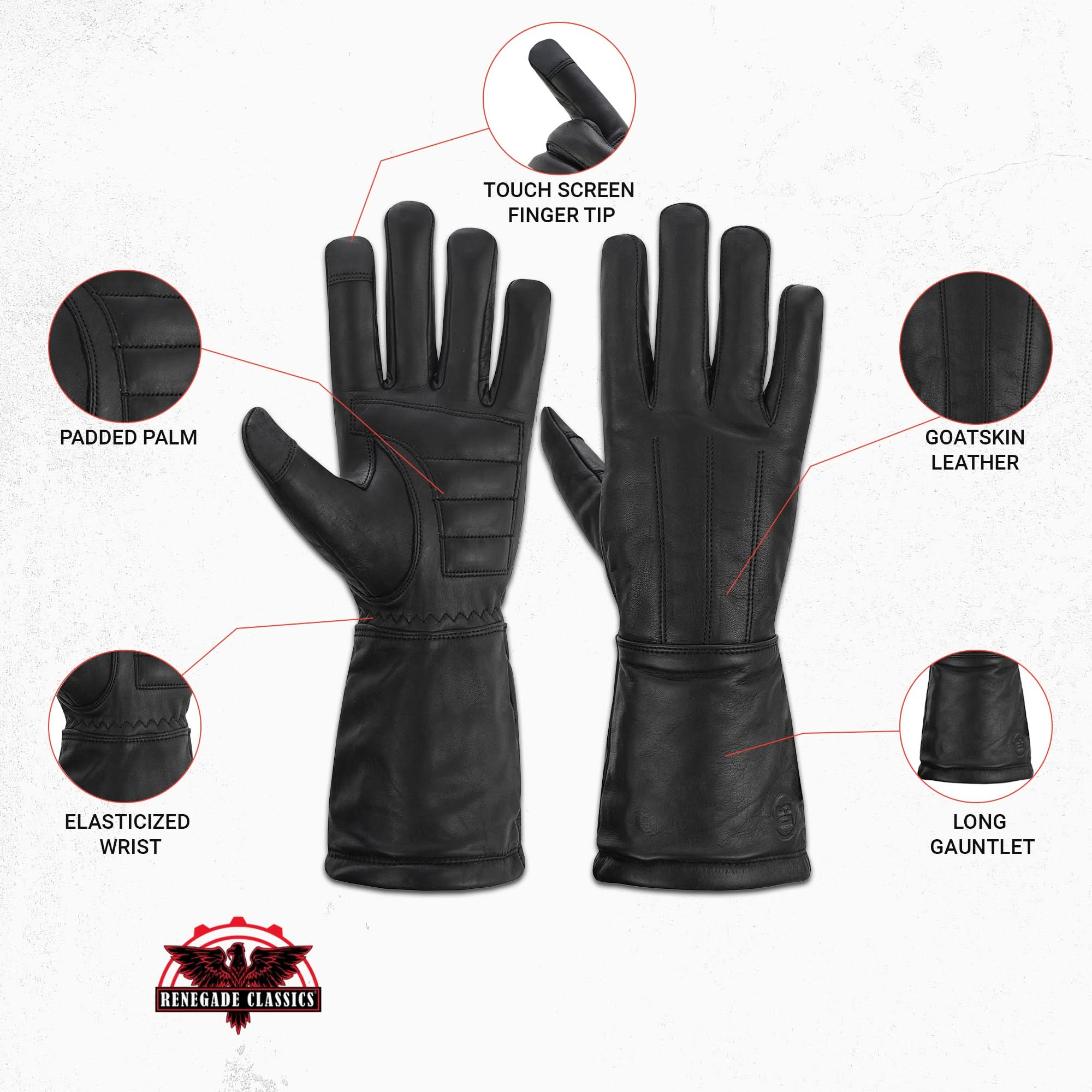 Winds Rider - Men's Leather Gloves
