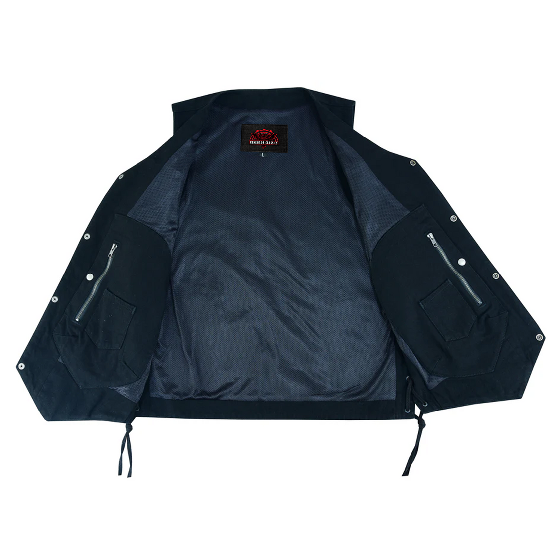 RM914TALL Men's Ten Pocket Denim Utility Vest - TALL