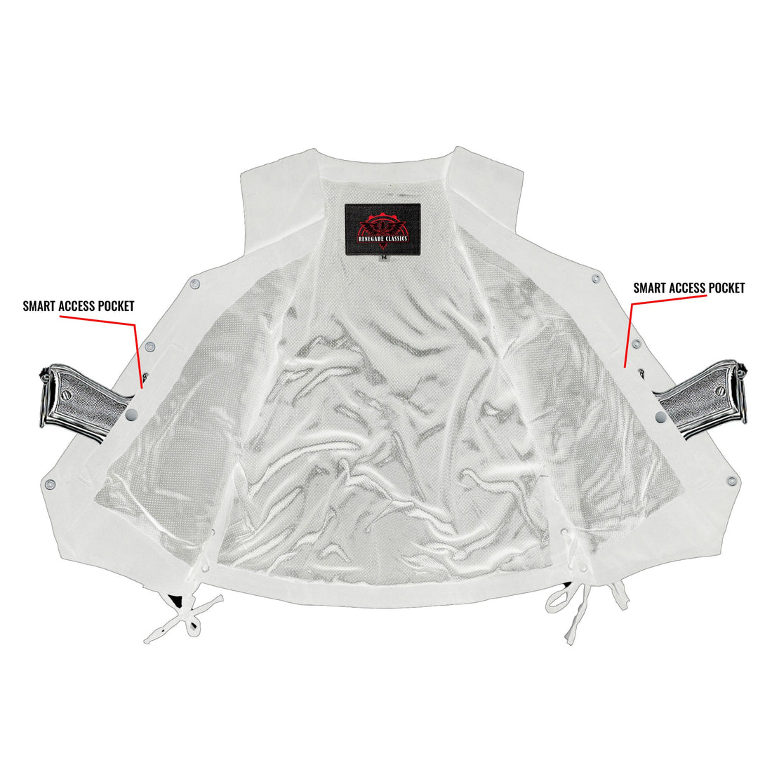 RM952 Women's Denim Classic Side Lace Vest