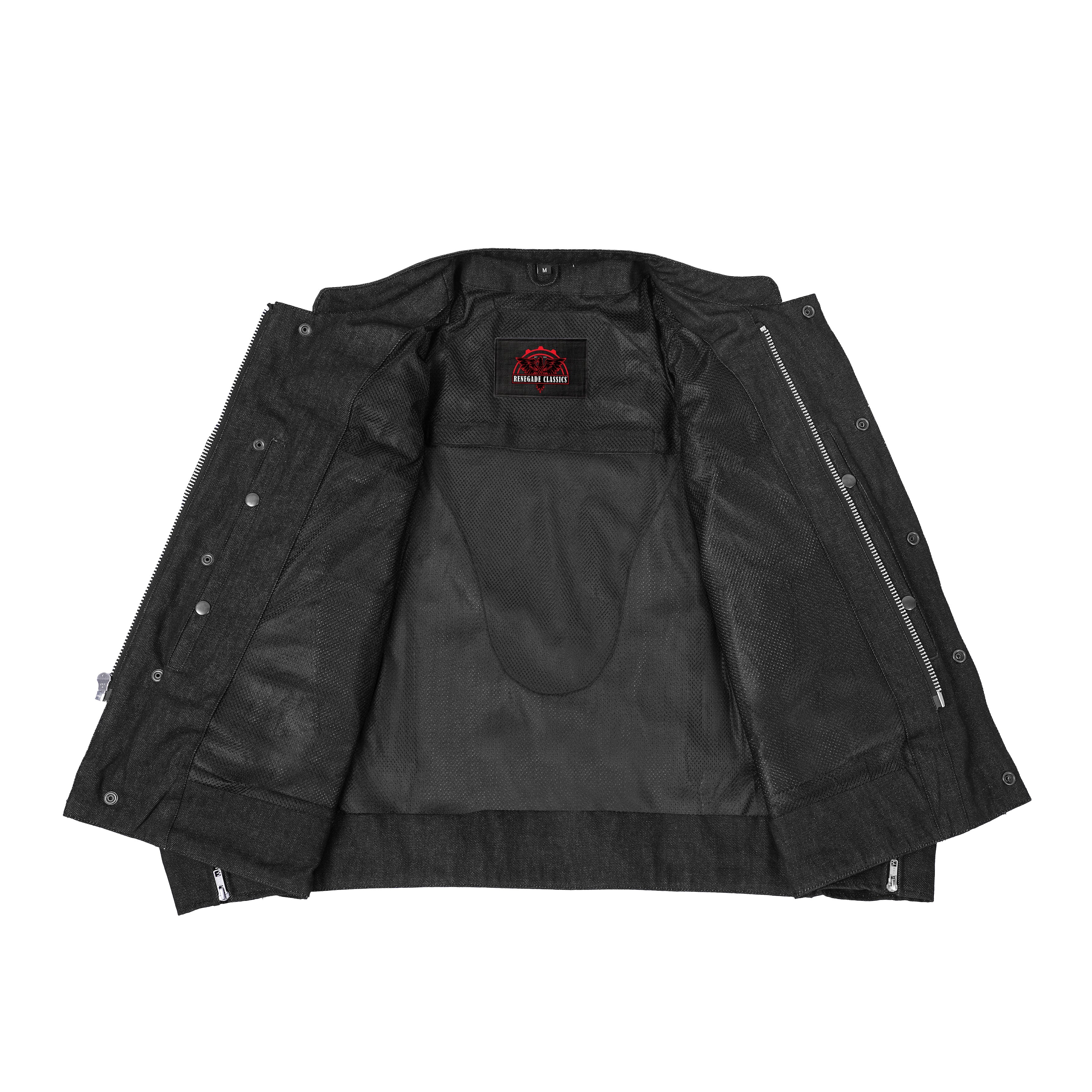 RM915 Men's Rough Rub-Off Raw Finish Denim Jacket