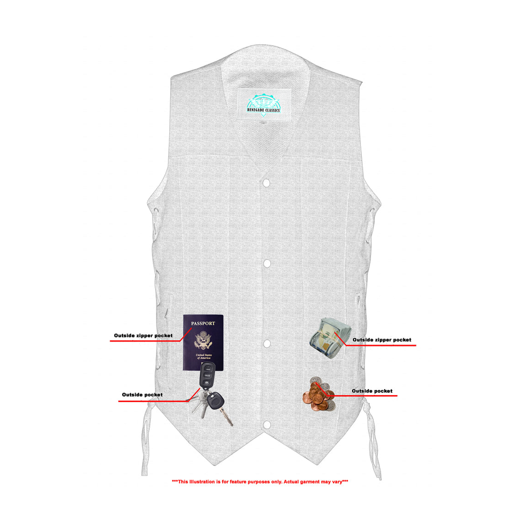 RM914TALL Men's Ten Pocket Denim Utility Vest - TALL