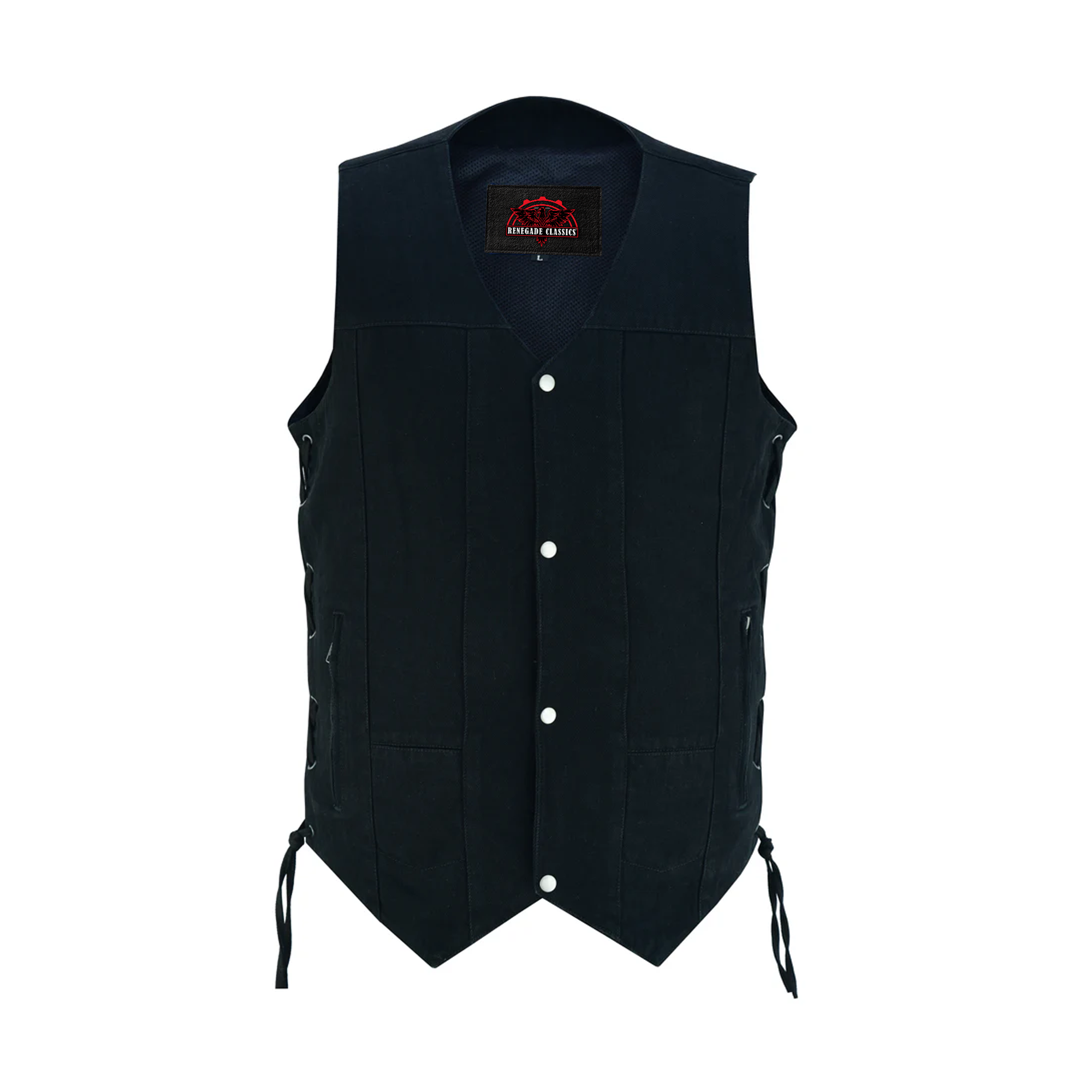 RM914TALL Men's Ten Pocket Denim Utility Vest - TALL