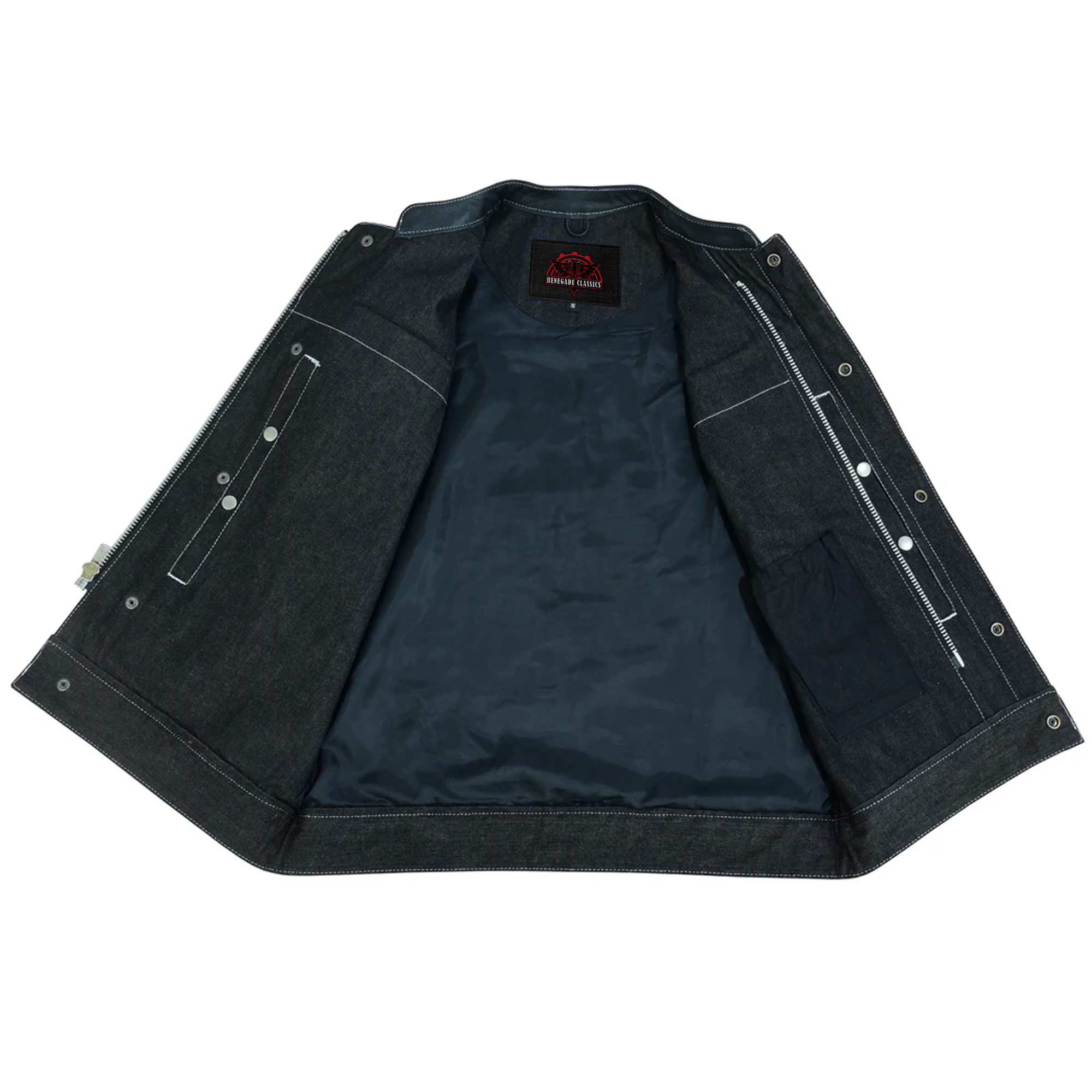 RM900 Men's Leather/Denim Combo Vest