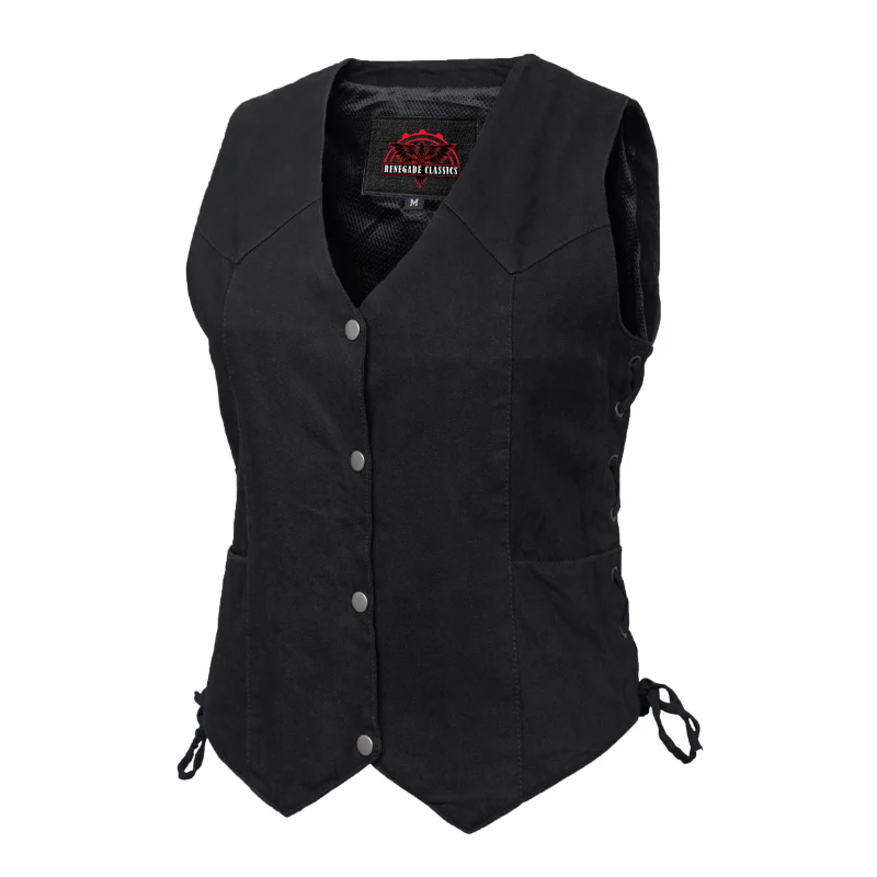 RM952 Women's Denim Classic Side Lace Vest