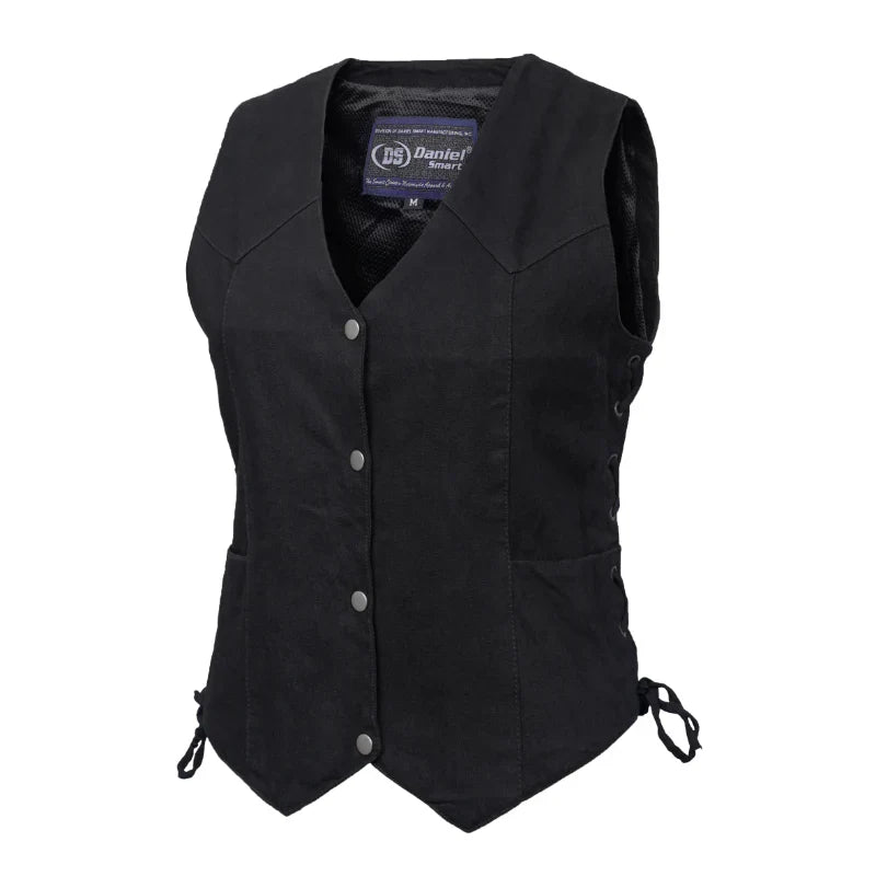 RM952 Women's Denim Classic Side Lace Vest
