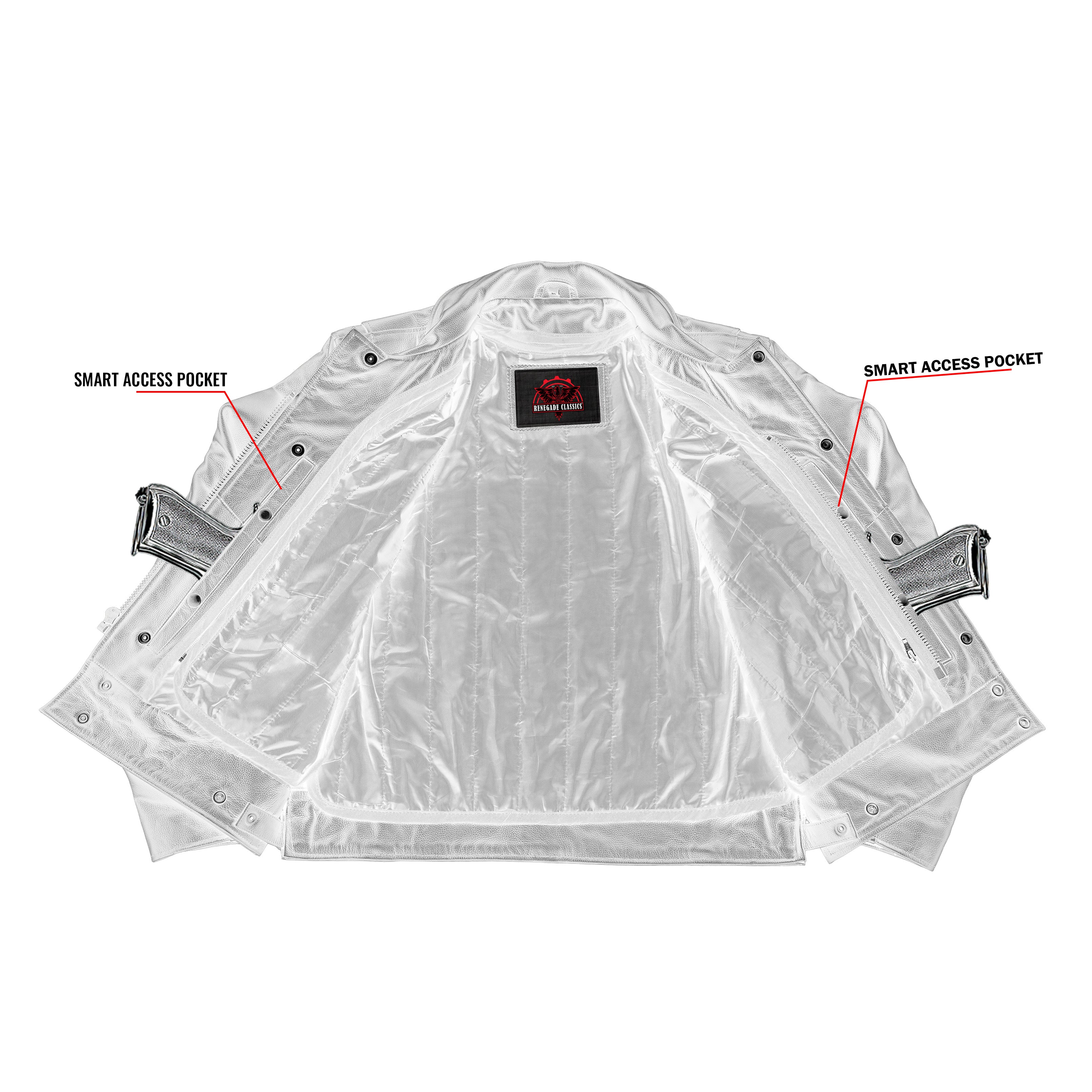 Alpha Badge – Men’s Leather Motorcycle Jacket