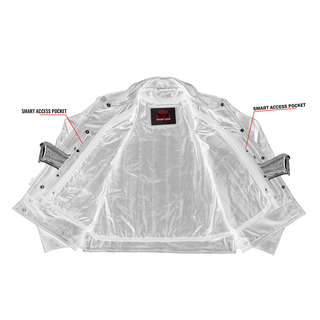 Alpha Badge – Men’s Leather Motorcycle Jacket