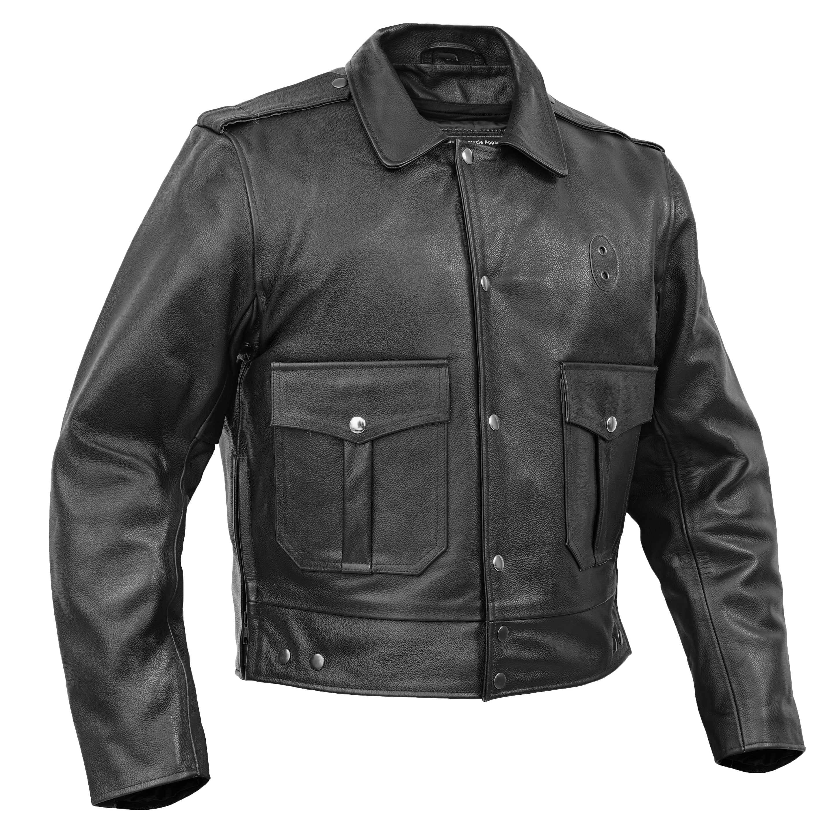 Alpha Badge – Men’s Leather Motorcycle Jacket