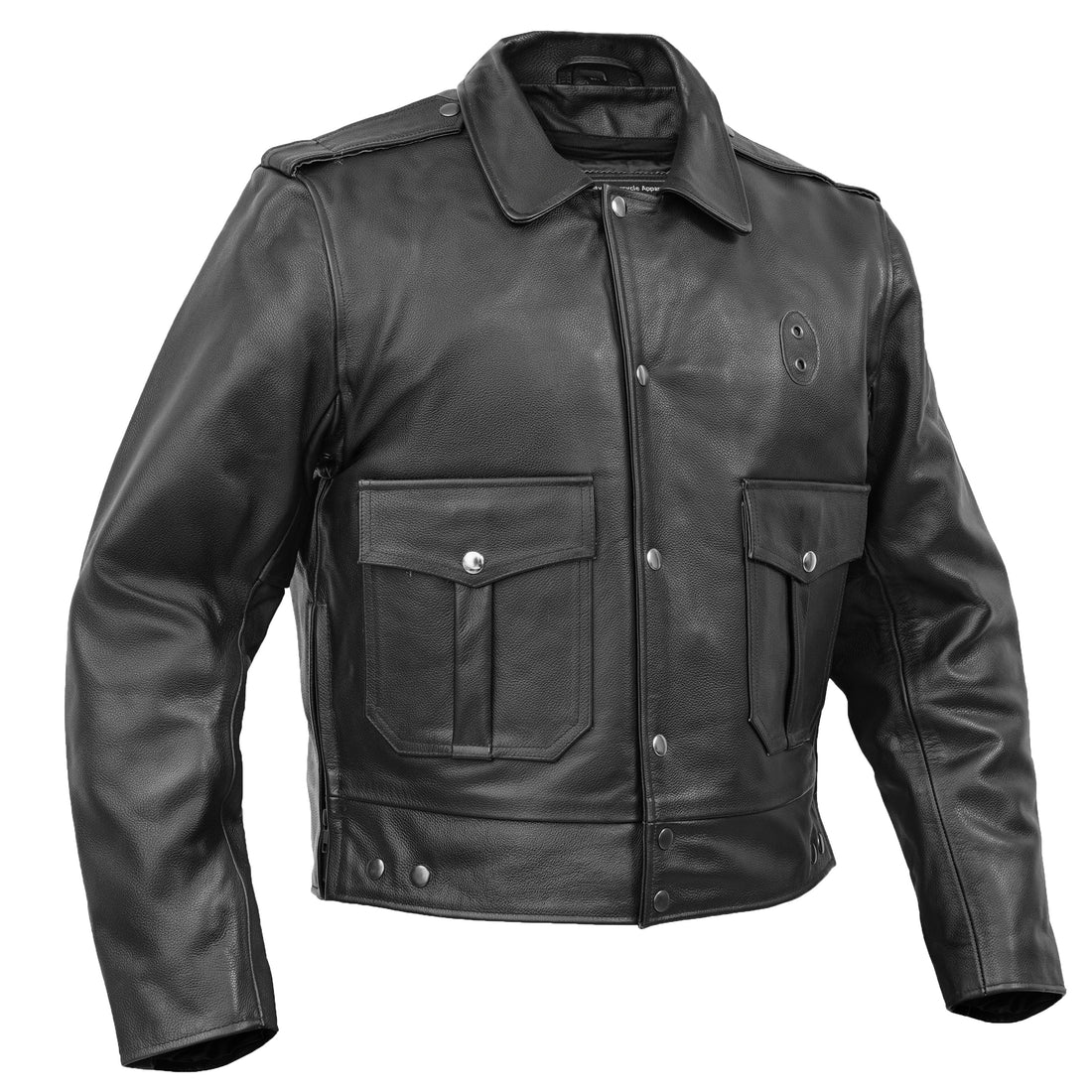 Alpha Badge – Men’s Leather Motorcycle Jacket