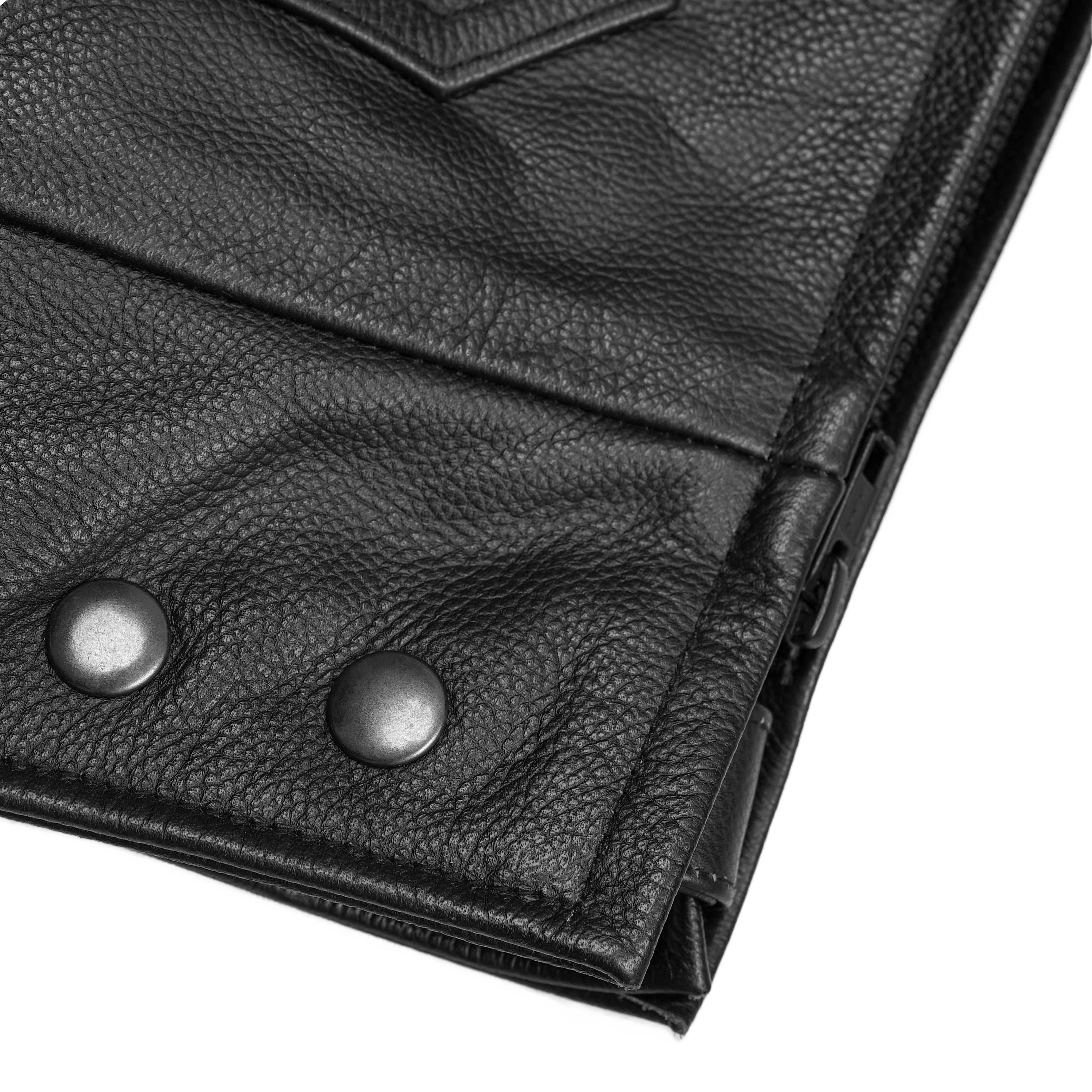 Alpha Badge – Men’s Leather Motorcycle Jacket