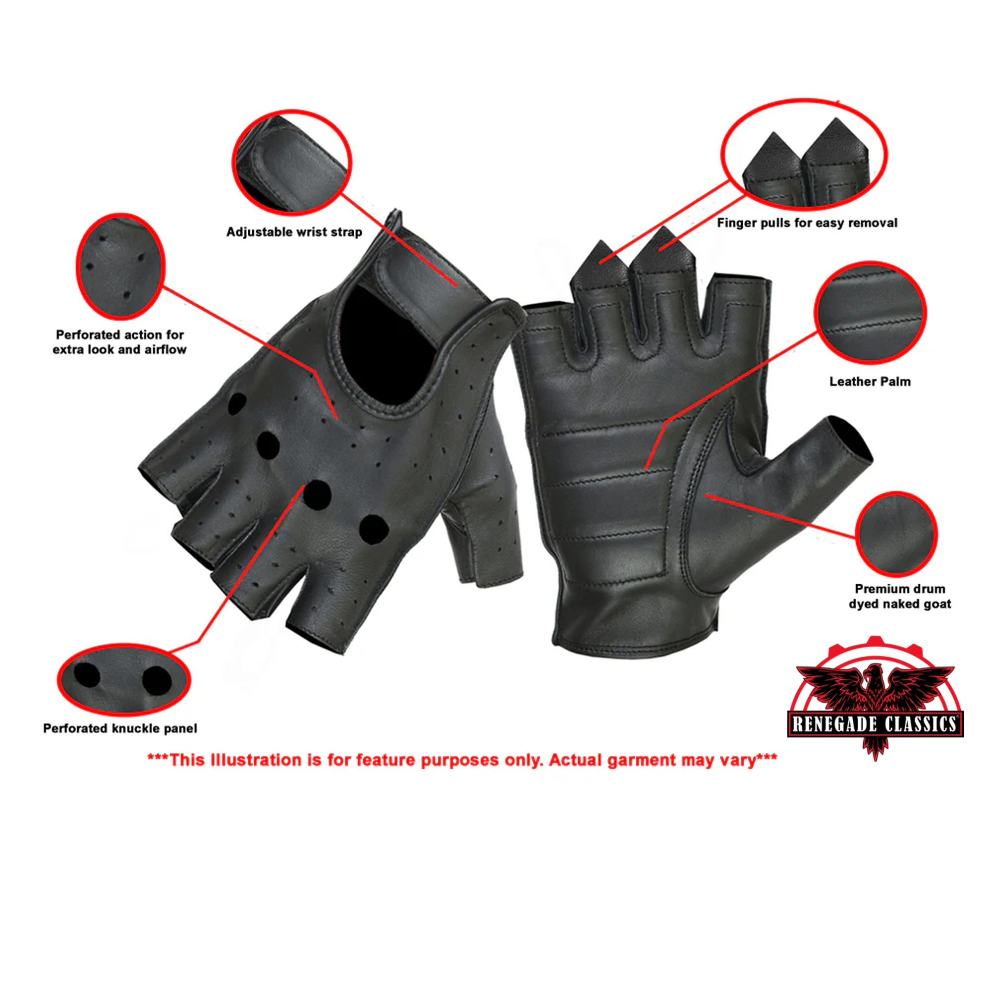 RC62 Premium Fingerless Glove