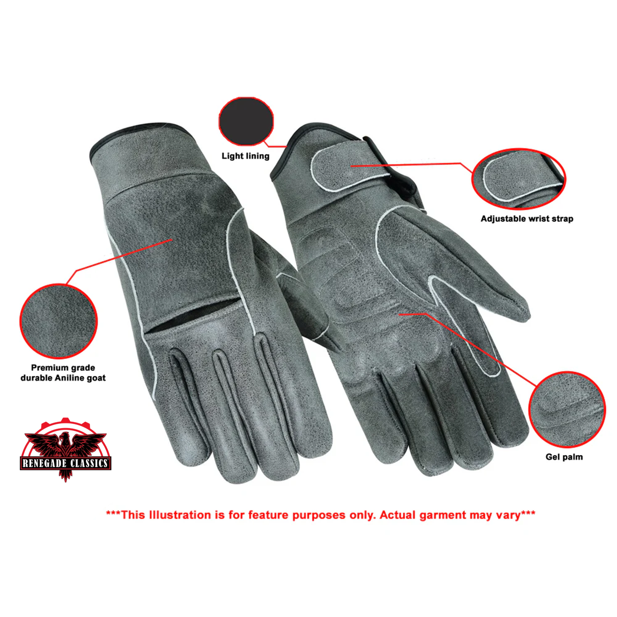 RC42V Premium Gray Cruiser Glove