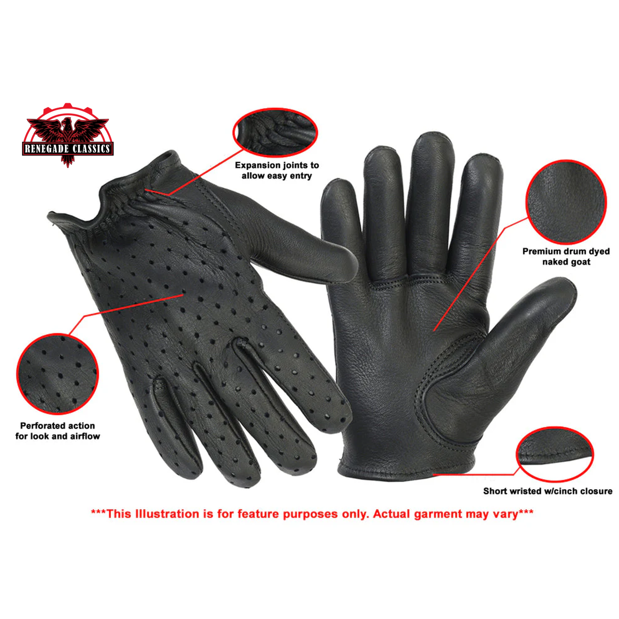 RC89PF Perforated Police Style Glove