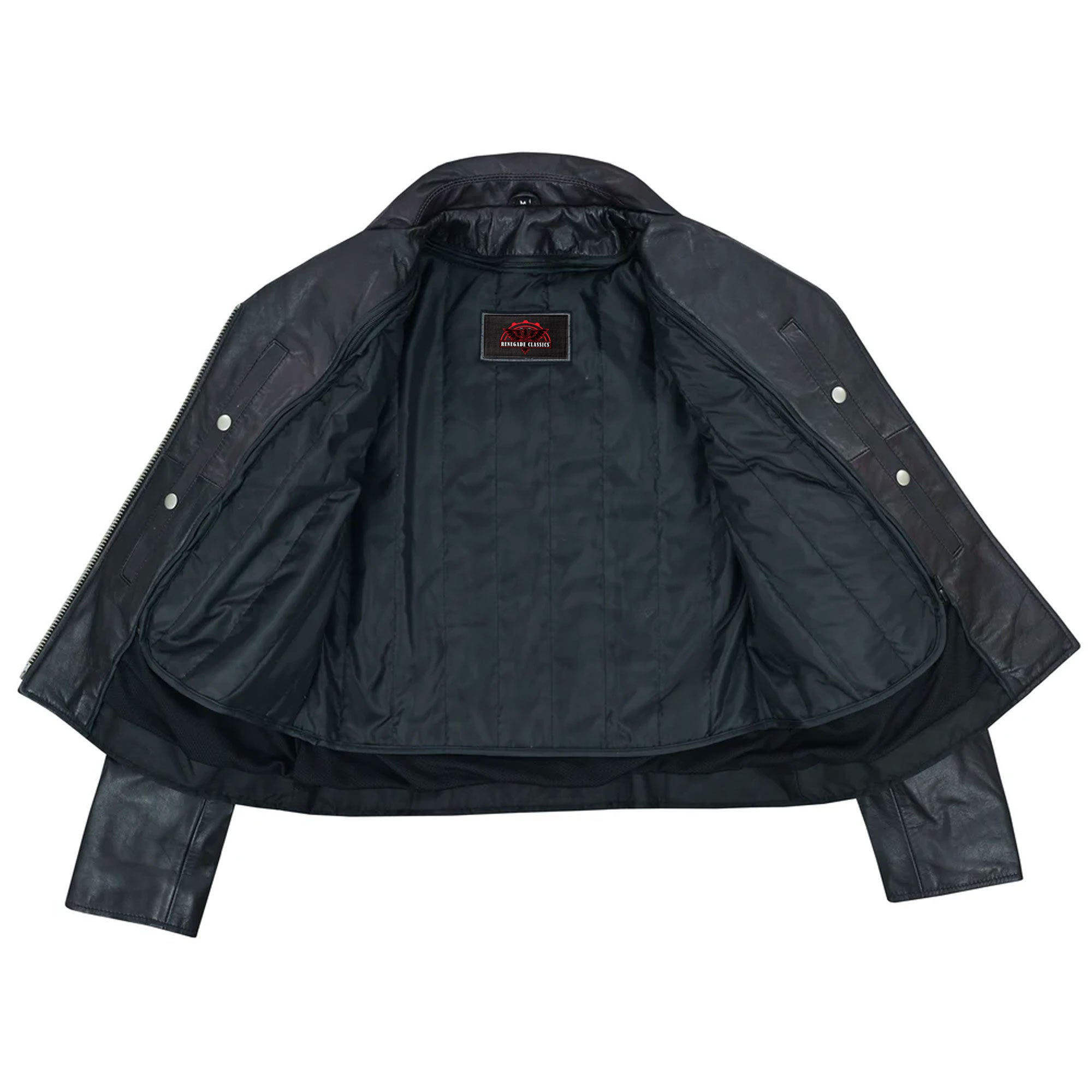 Black Pearl Women's Fashion Leather Jacket with Front Lace Accent