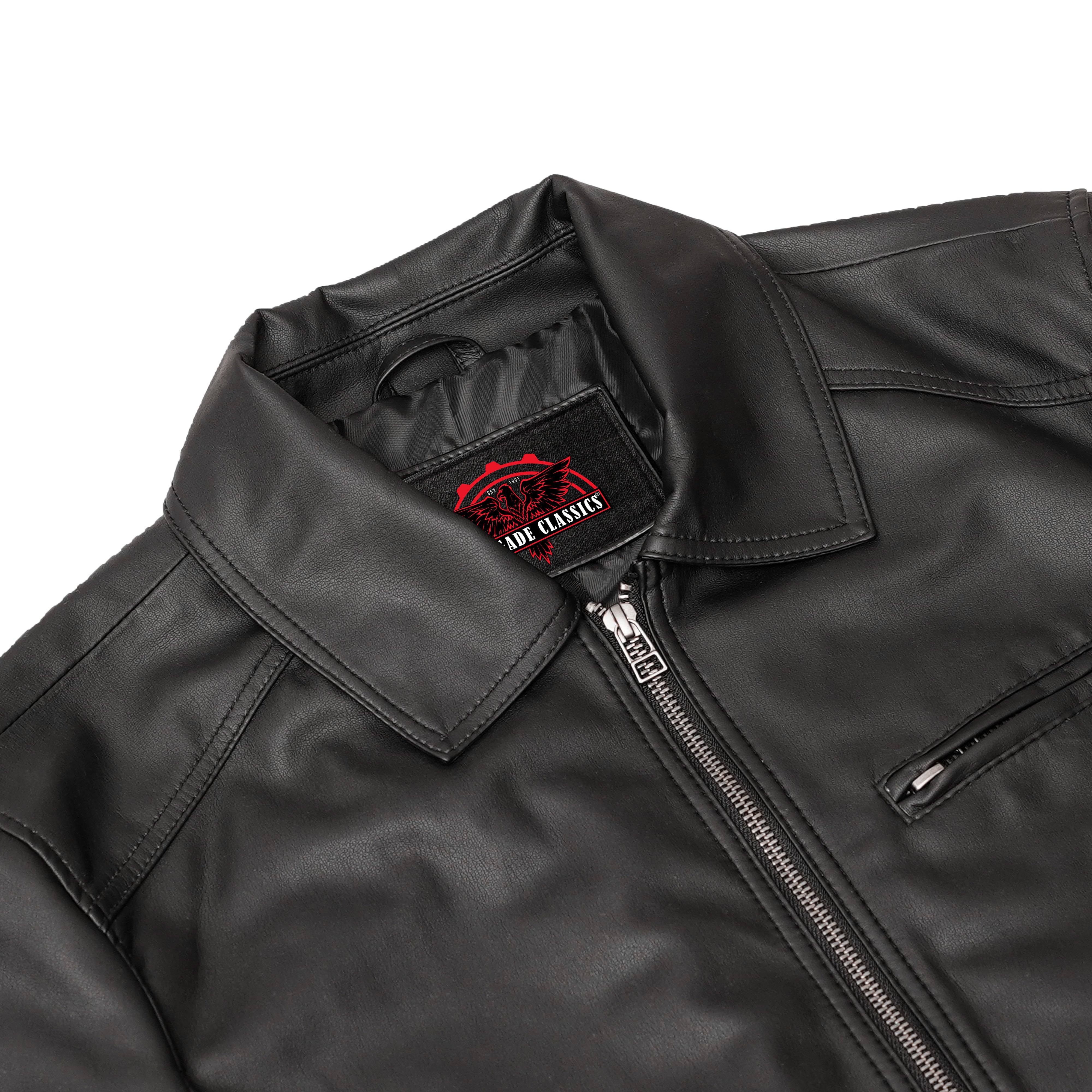 Cendro – Men’s Faux Leather Motorcycle Jacket