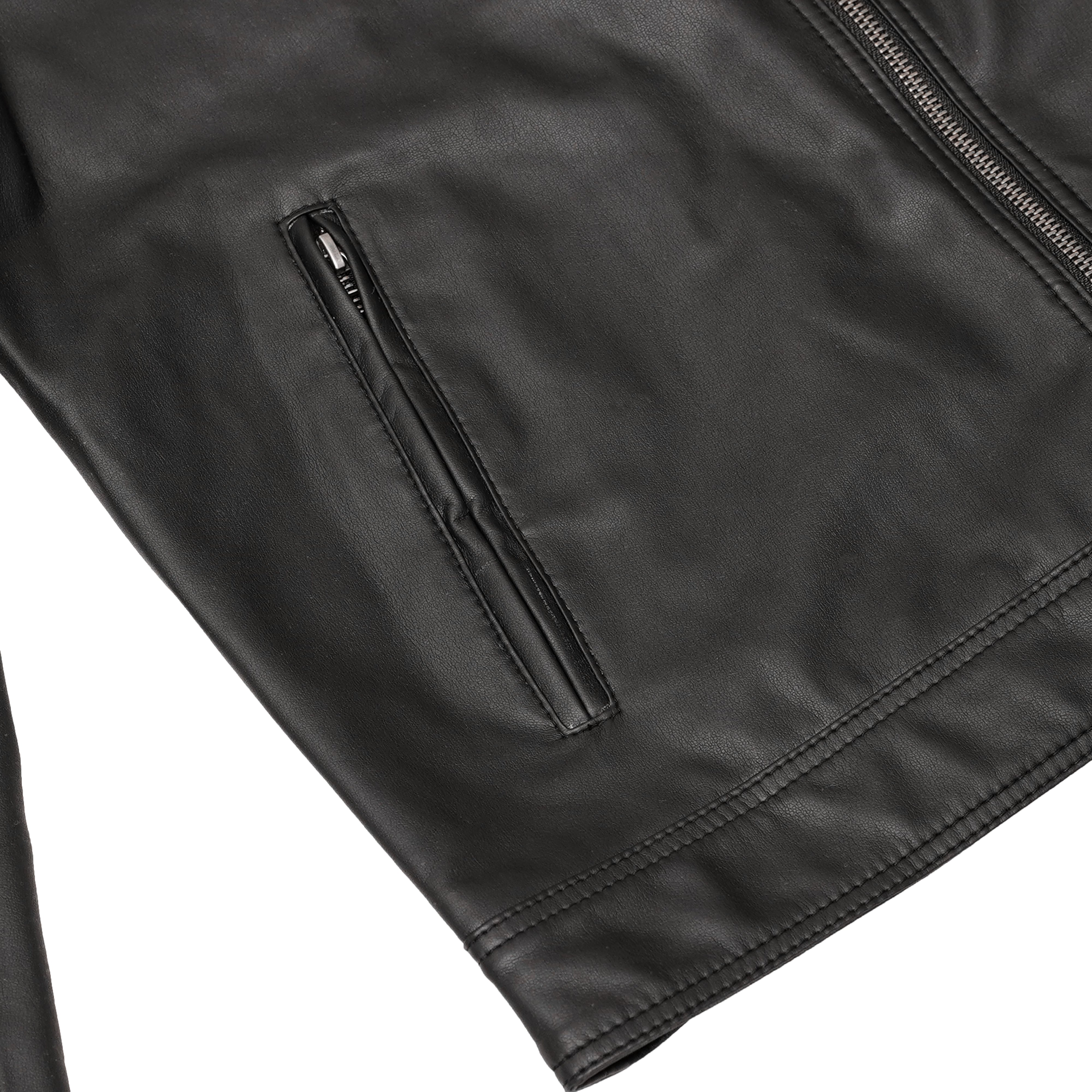 Cendro – Men’s Faux Leather Motorcycle Jacket