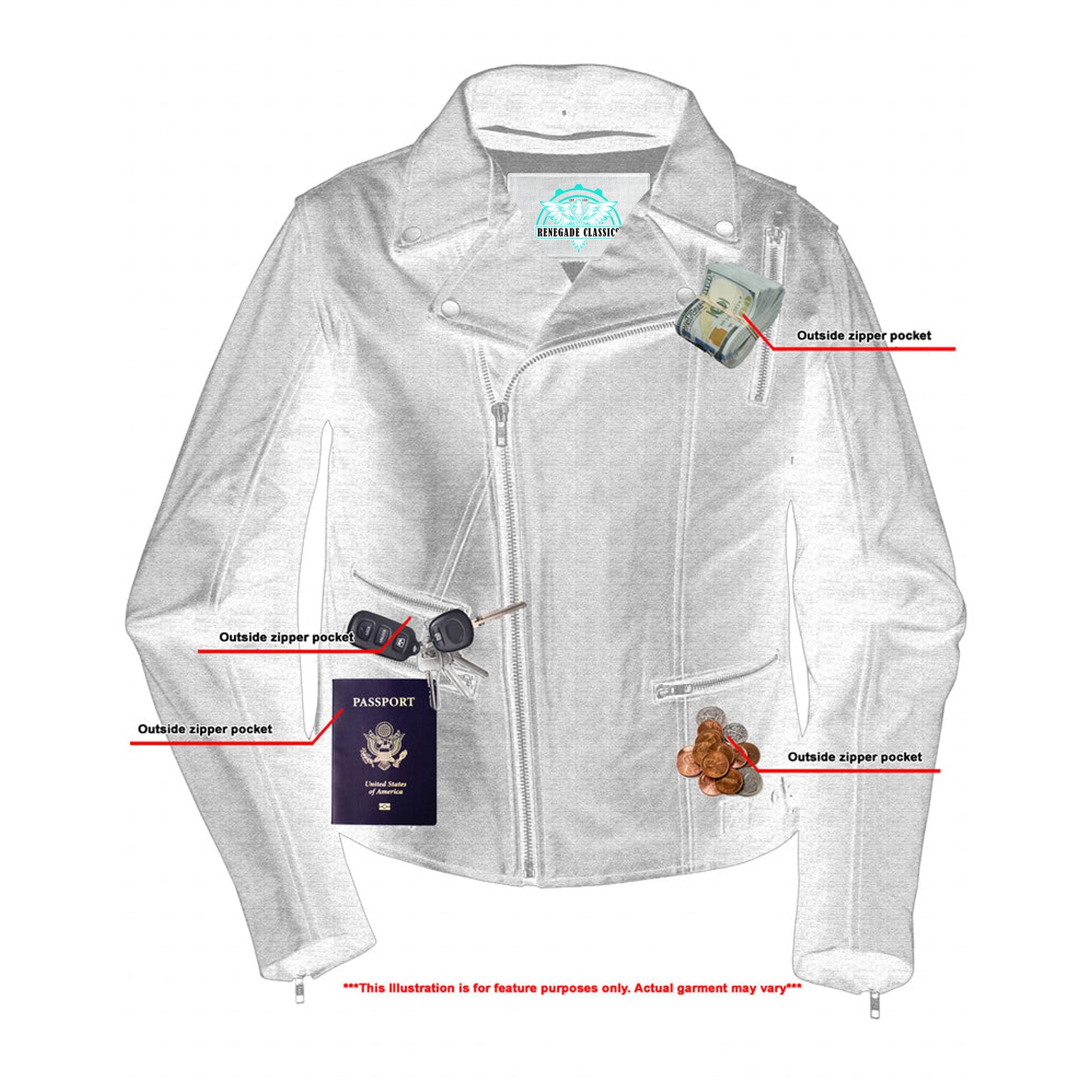 RC804 Women's Updated Stylish M/C Jacket