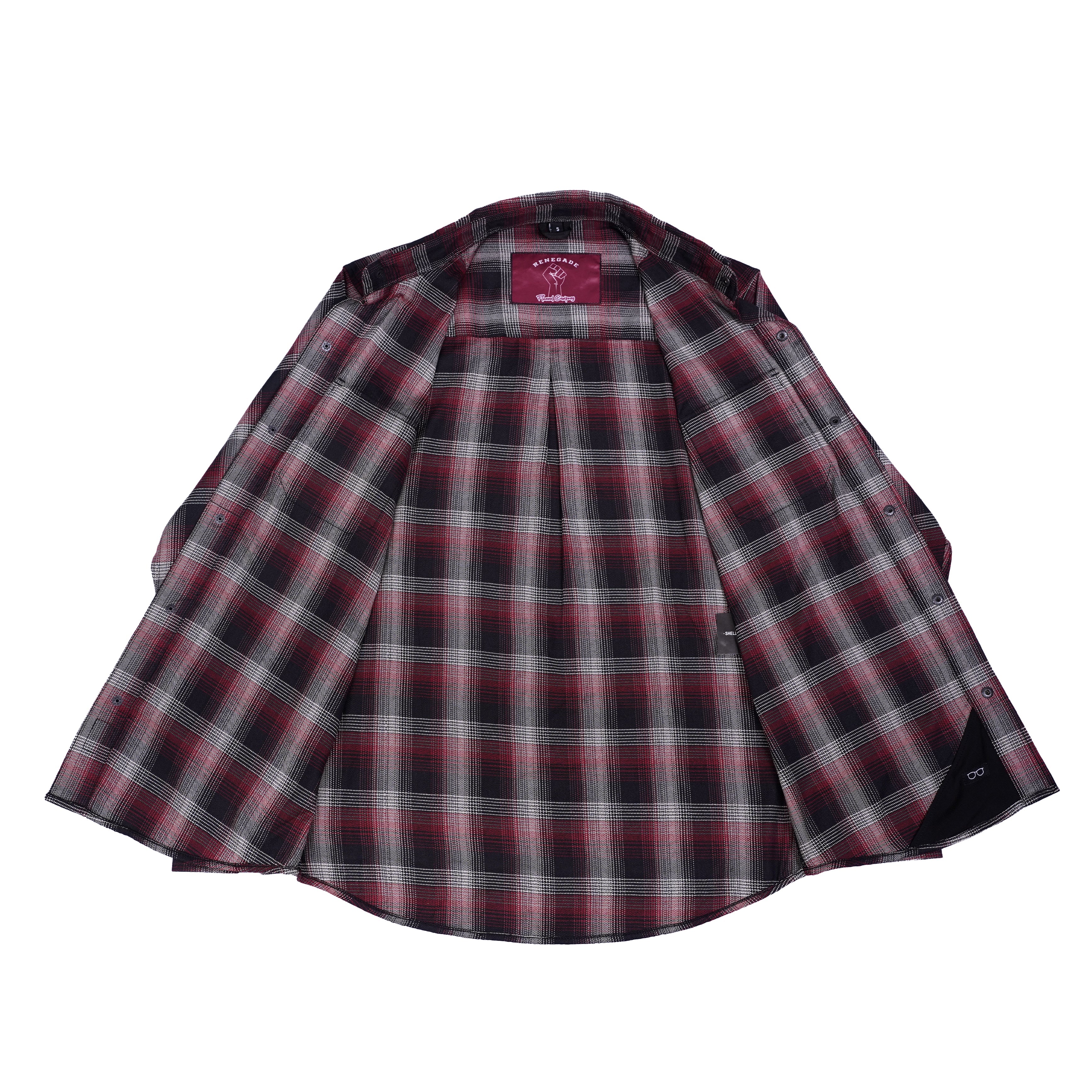 Claret Crest Men’s Maroon, Black and White Flannel