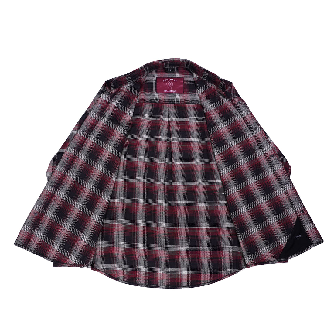 Claret Crest Men’s Maroon, Black and White Flannel