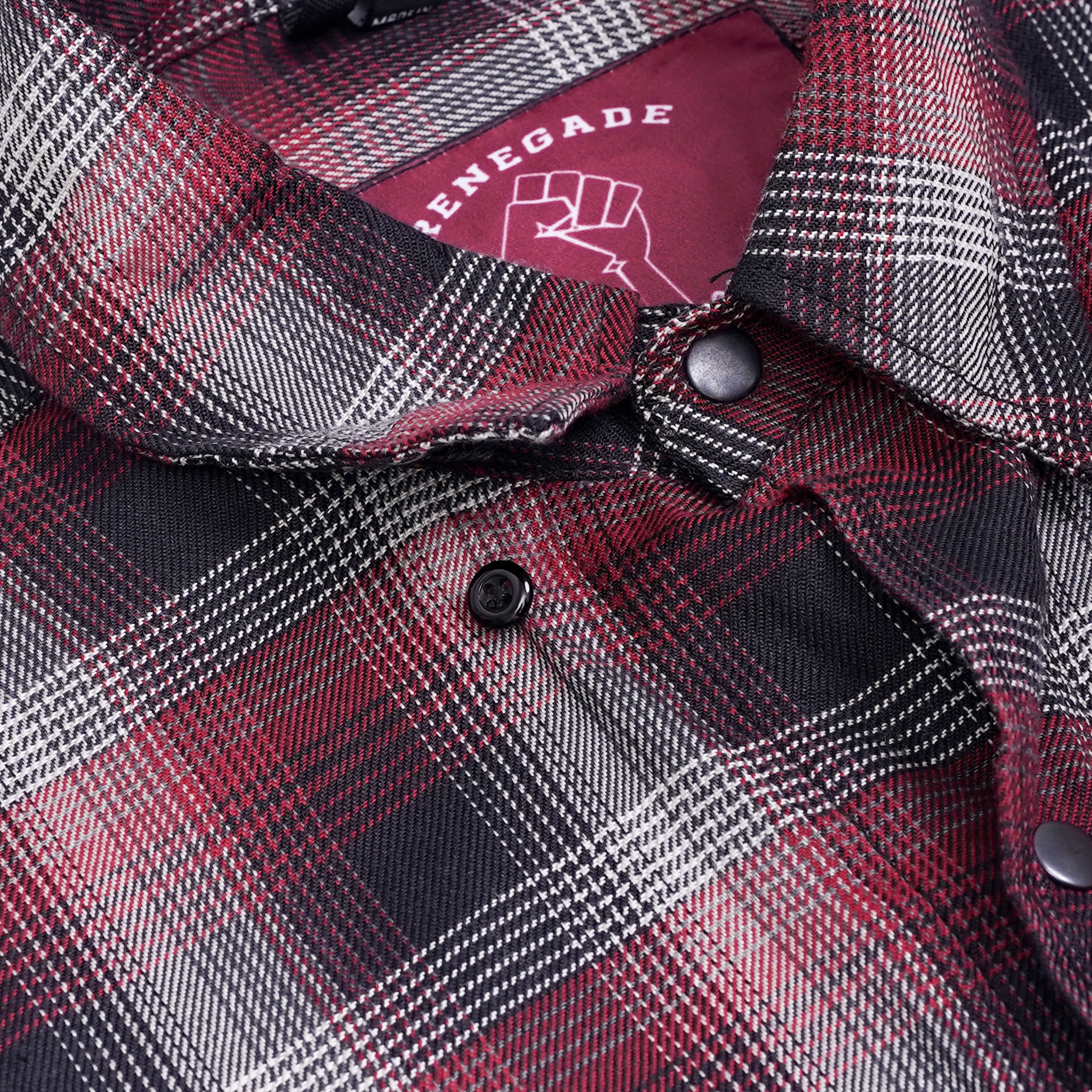 Claret Crest Men’s Maroon, Black and White Flannel