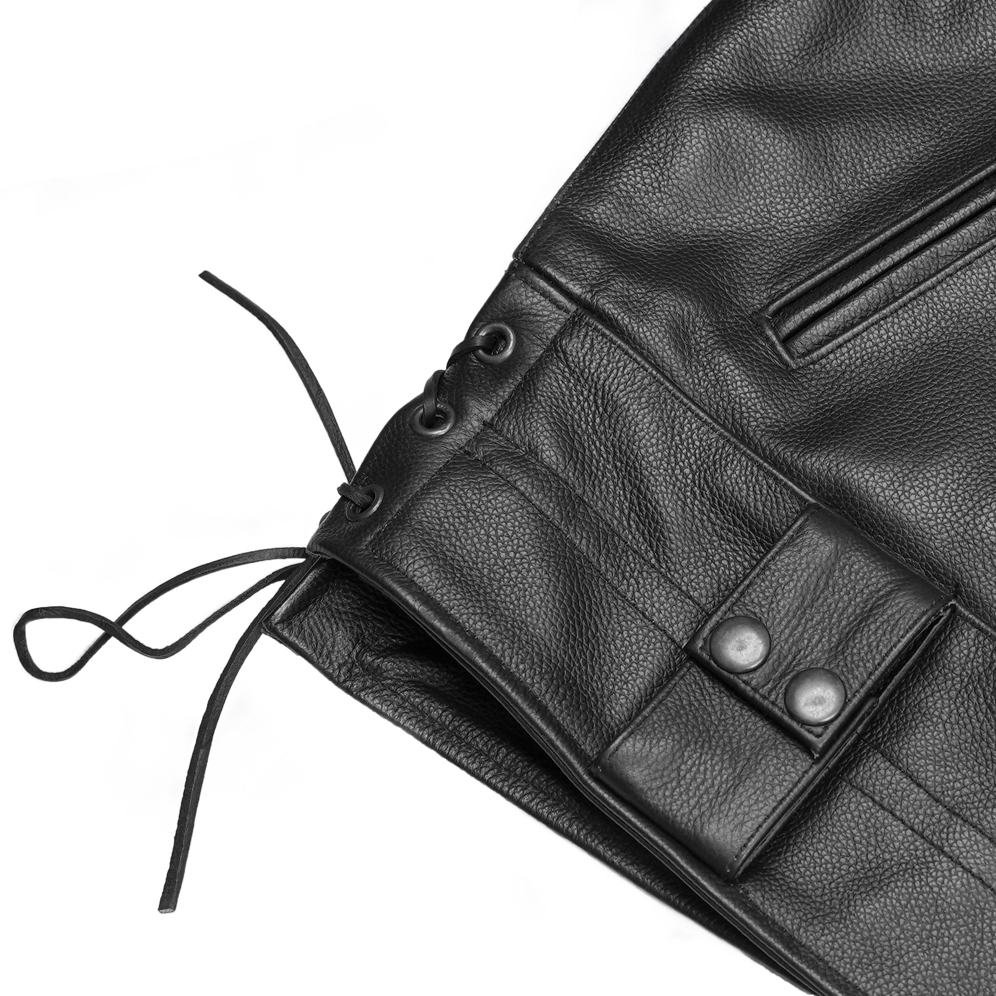 Crime Stop – Men’s Leather Motorcycle Jacket