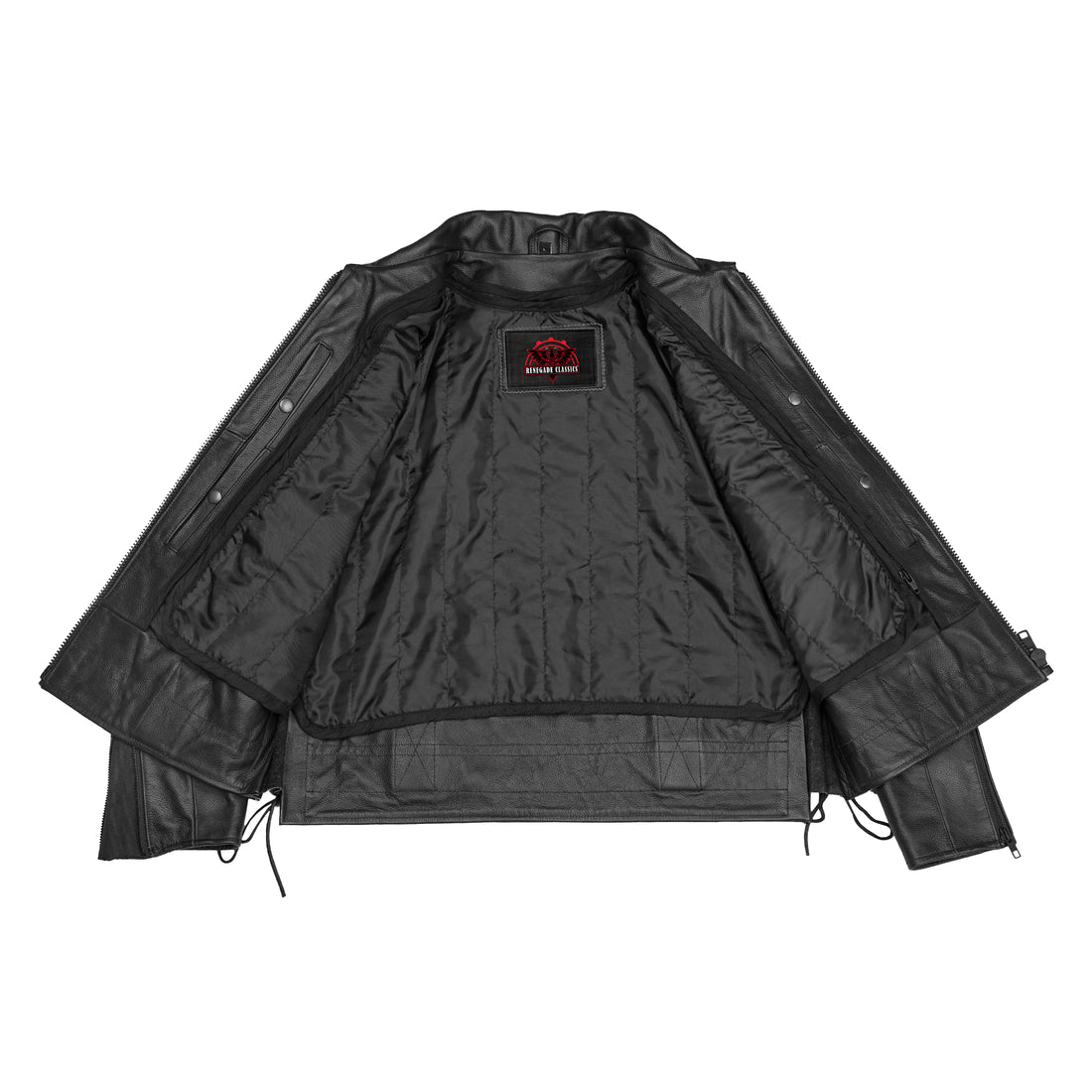 Crime Stop – Men’s Leather Motorcycle Jacket