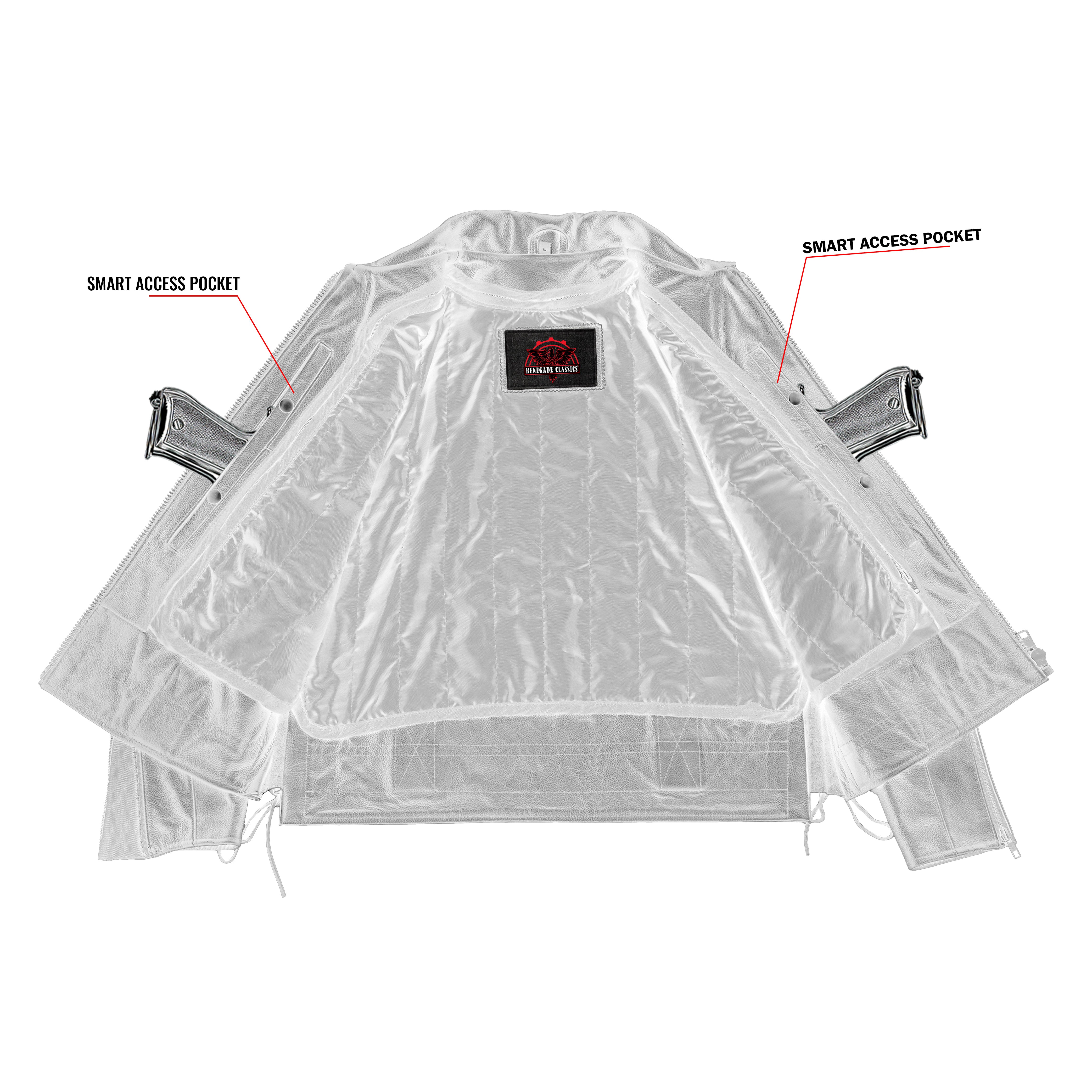 Crime Stop – Men’s Leather Motorcycle Jacket