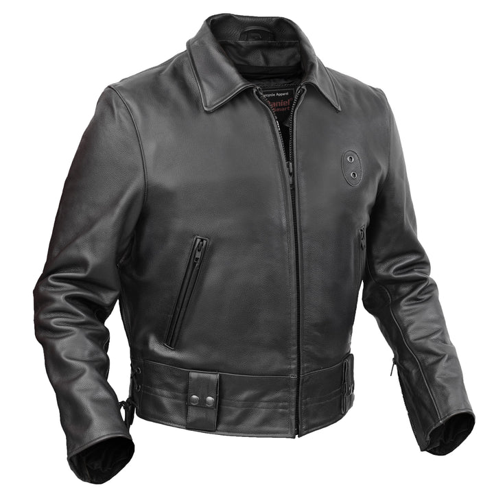 Crime Stop – Men’s Leather Motorcycle Jacket