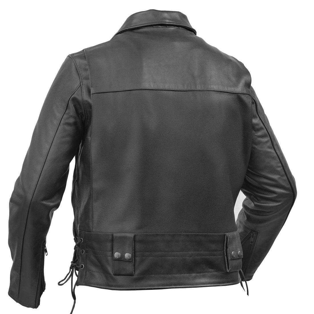 Crime Stop – Men’s Leather Motorcycle Jacket