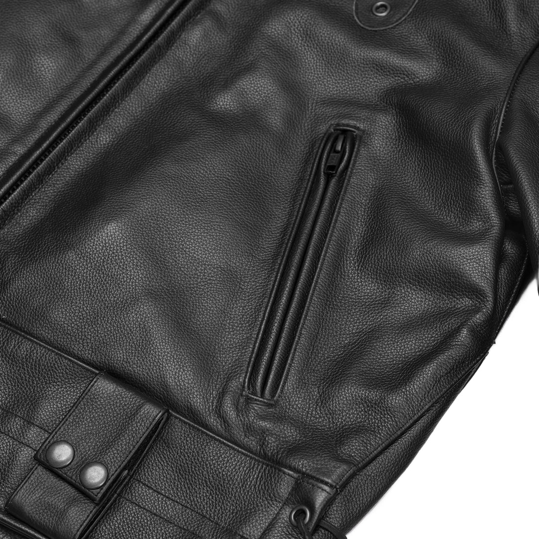 Crime Stop – Men’s Leather Motorcycle Jacket