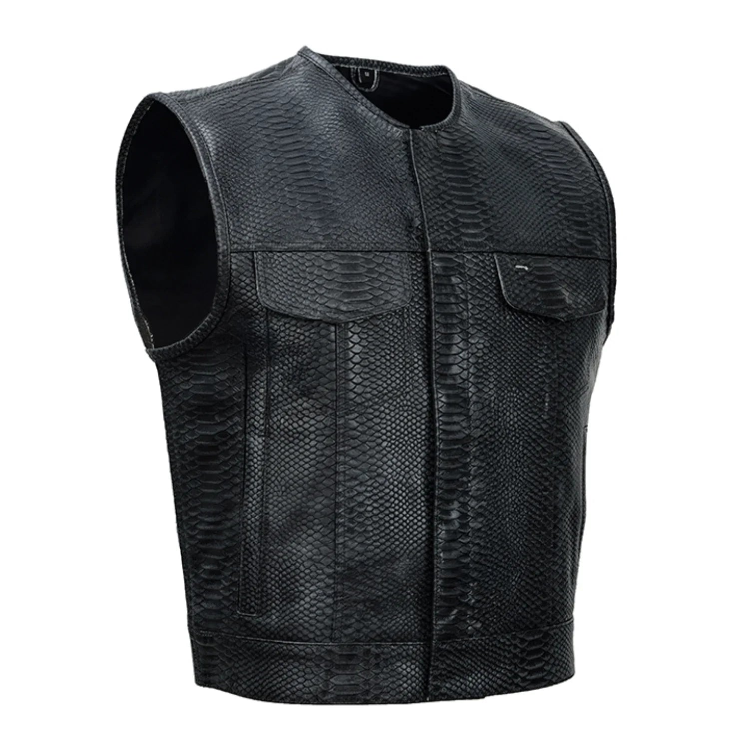 Summer Spark Croc Commander Men's Leather Vest