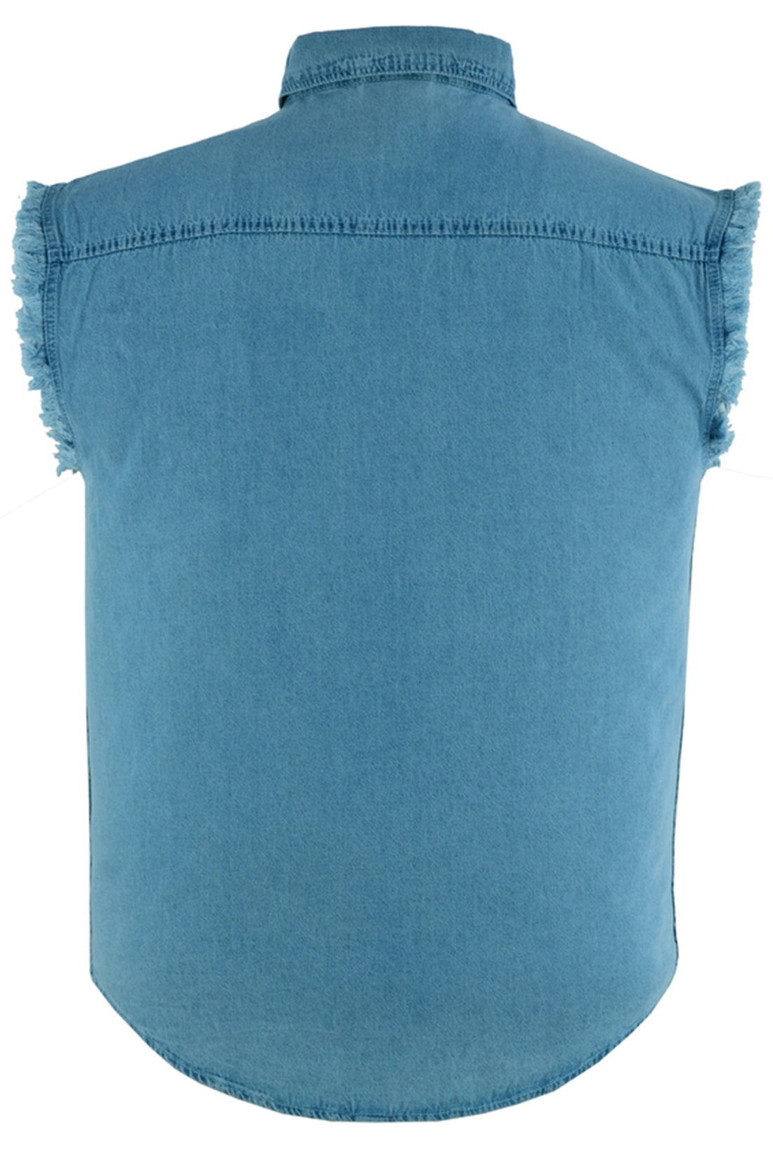 RM6002 Men's Blue Lightweight Sleeveless Denim Shirt