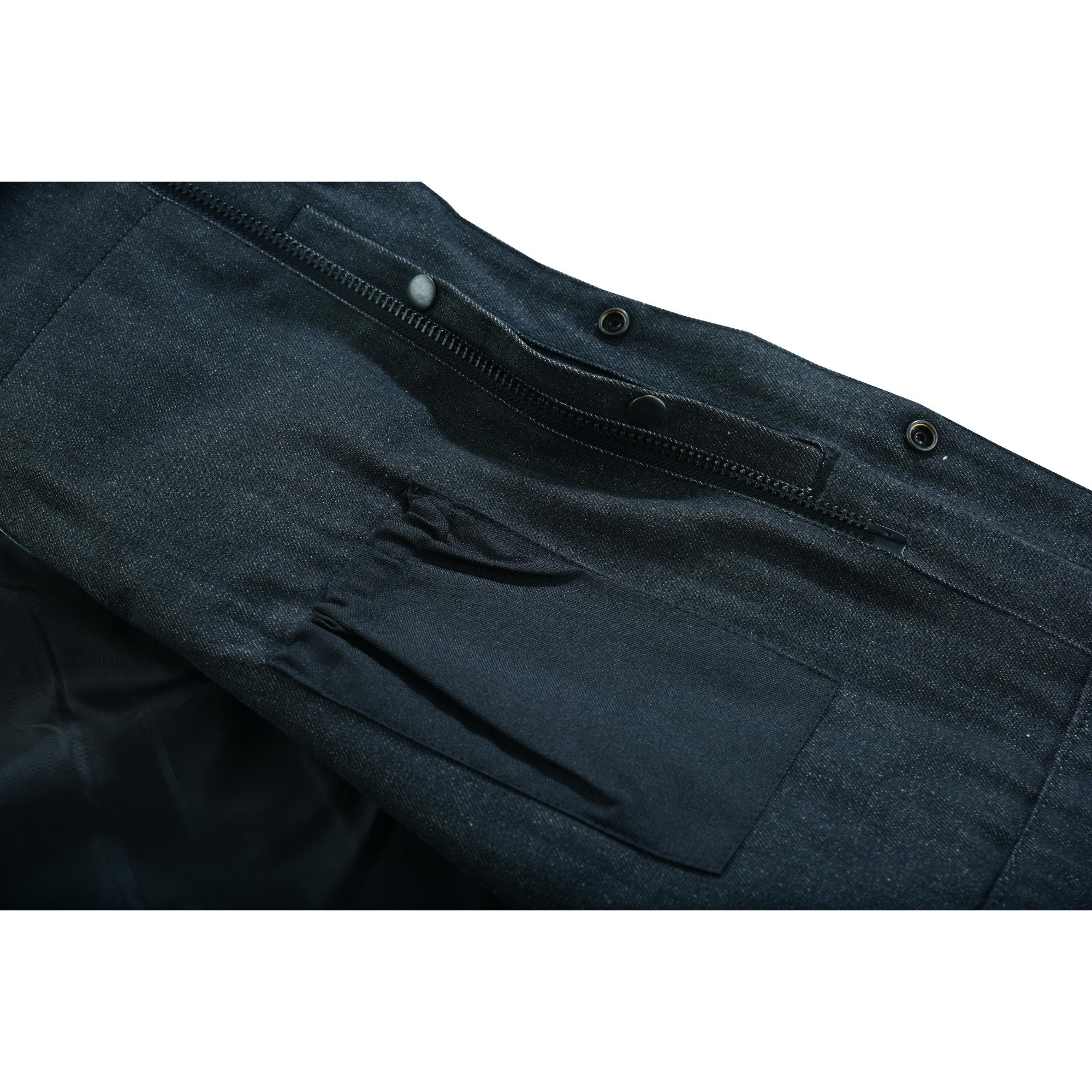 RM901   Men's Leather/Denim Combo Vest Without Collar