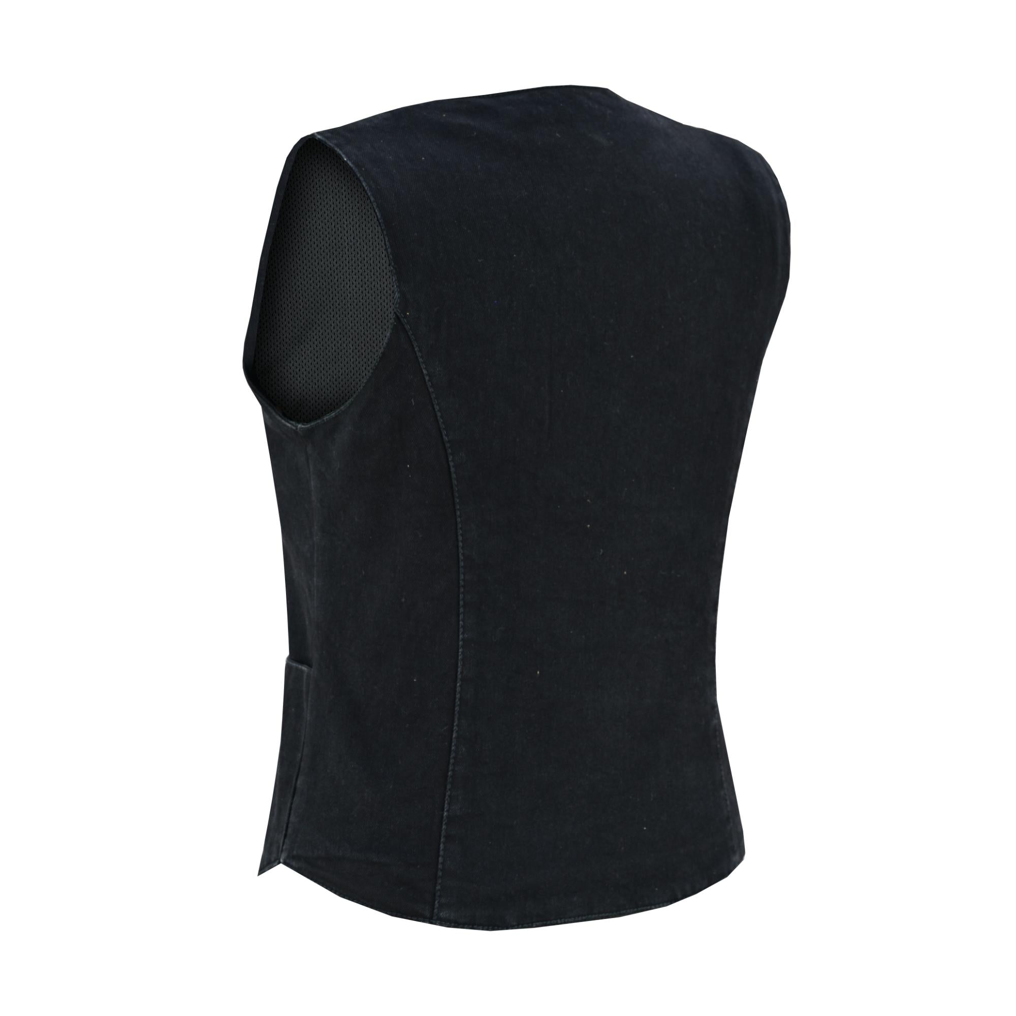 RM951 Women's Denim Classic Plain Sides Vest