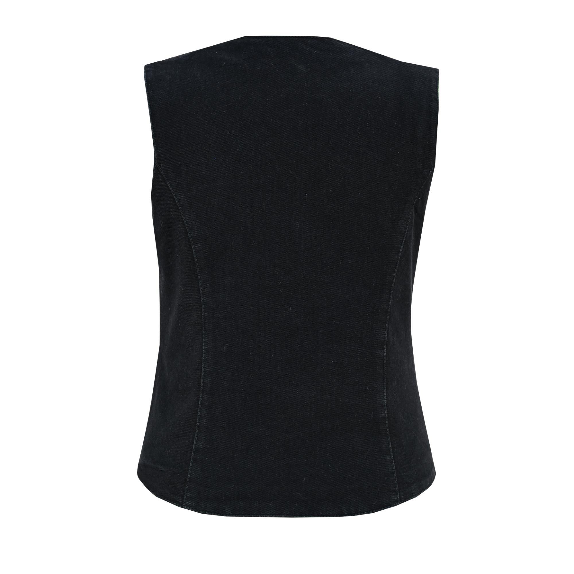 RM951 Women's Denim Classic Plain Sides Vest